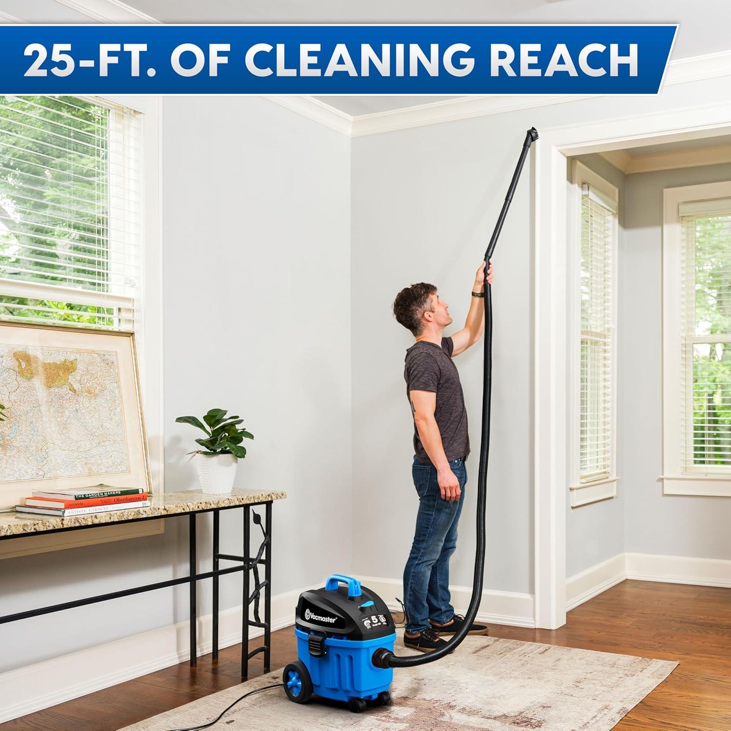 Aspiradora de Piso Húmedo/Seco Vacmaster 15.14L 5HP VF408 Azul