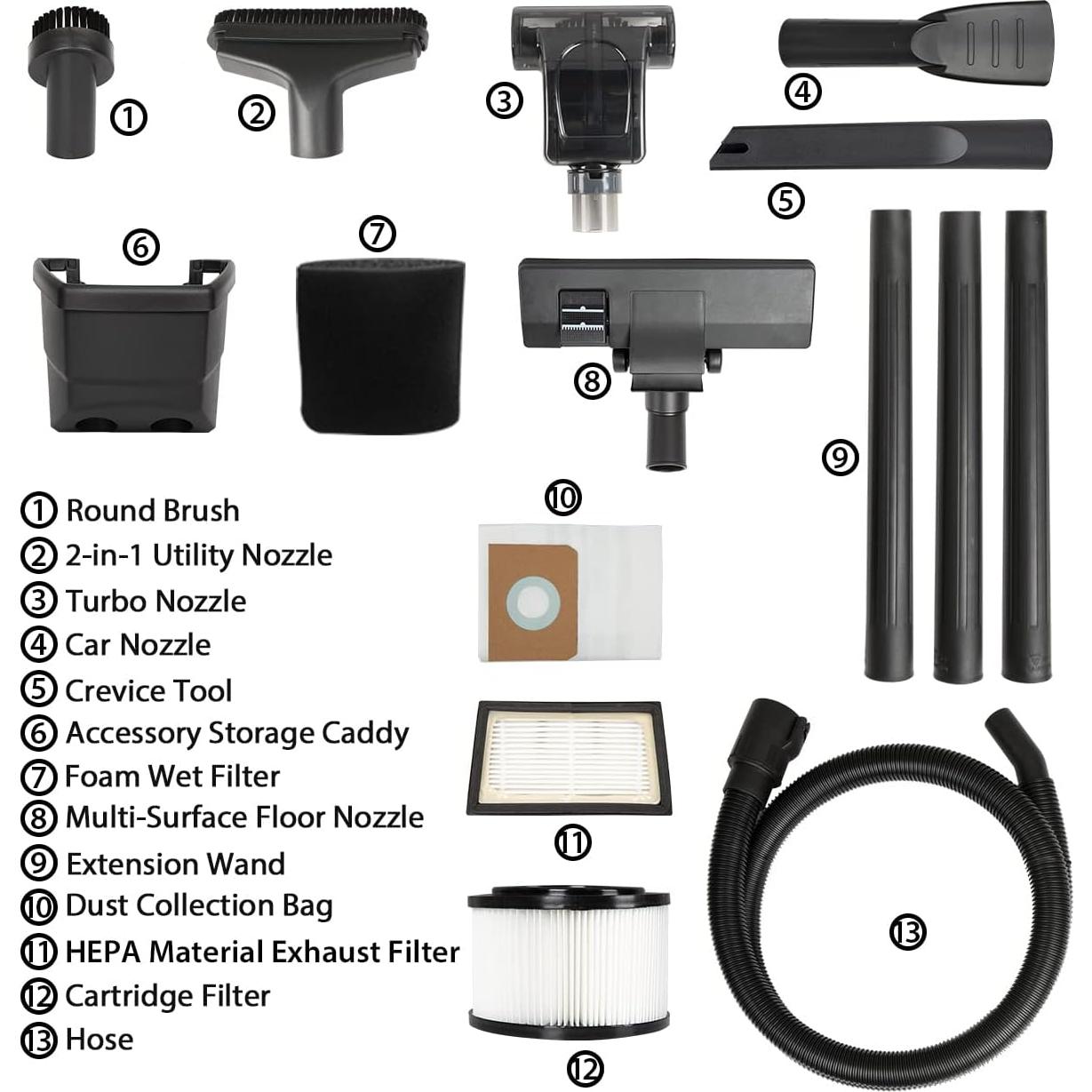 Aspiradora Húmeda/Seca Vacmaster VF408 4 Galones 5 HP
