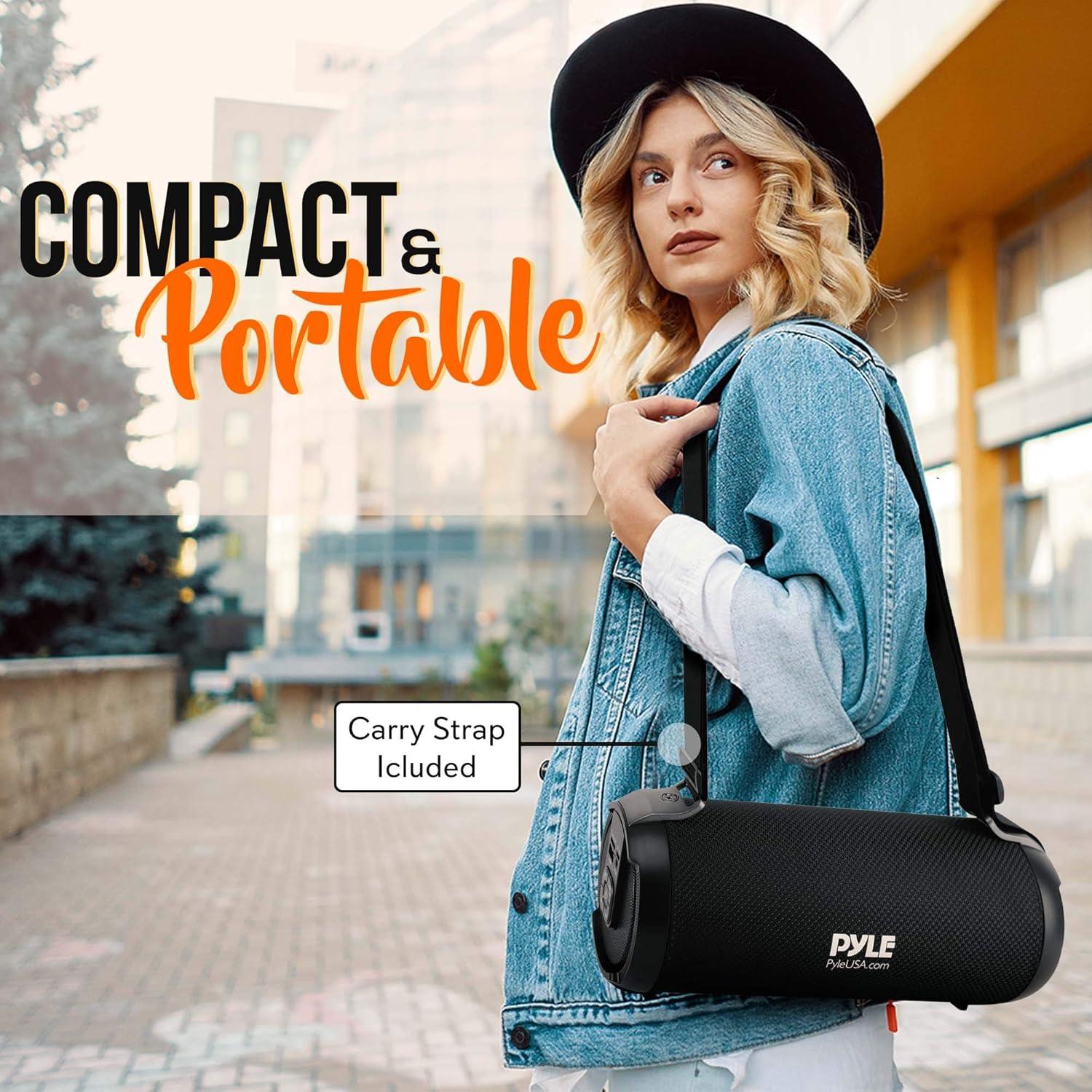 Altavoz Boombox Bluetooth PyleUsa PBMSPG2BK 17W Portátil