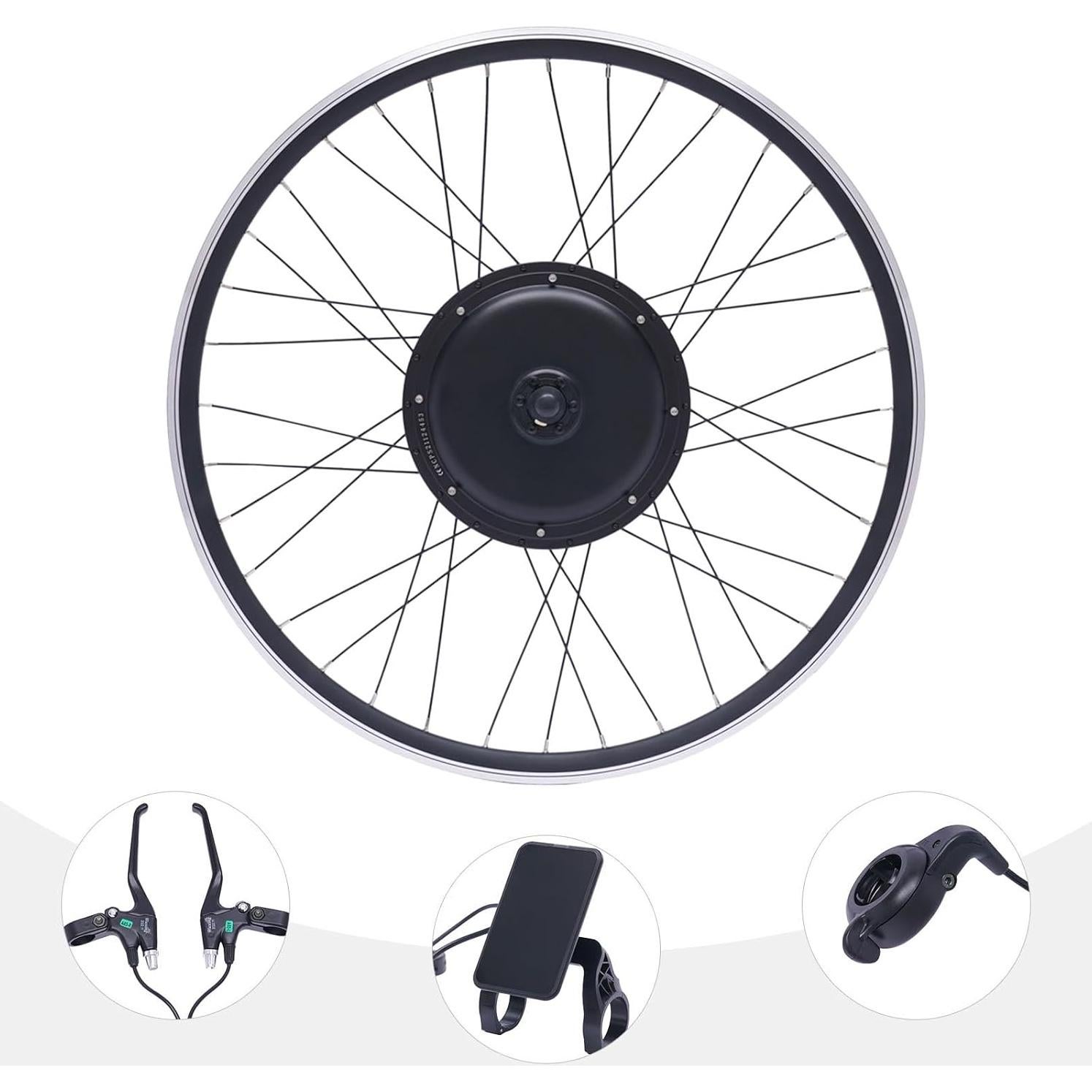 Kit de Conversión E-Bike LpqOxnm 48V 1000W Rueda Delantera 28-29"