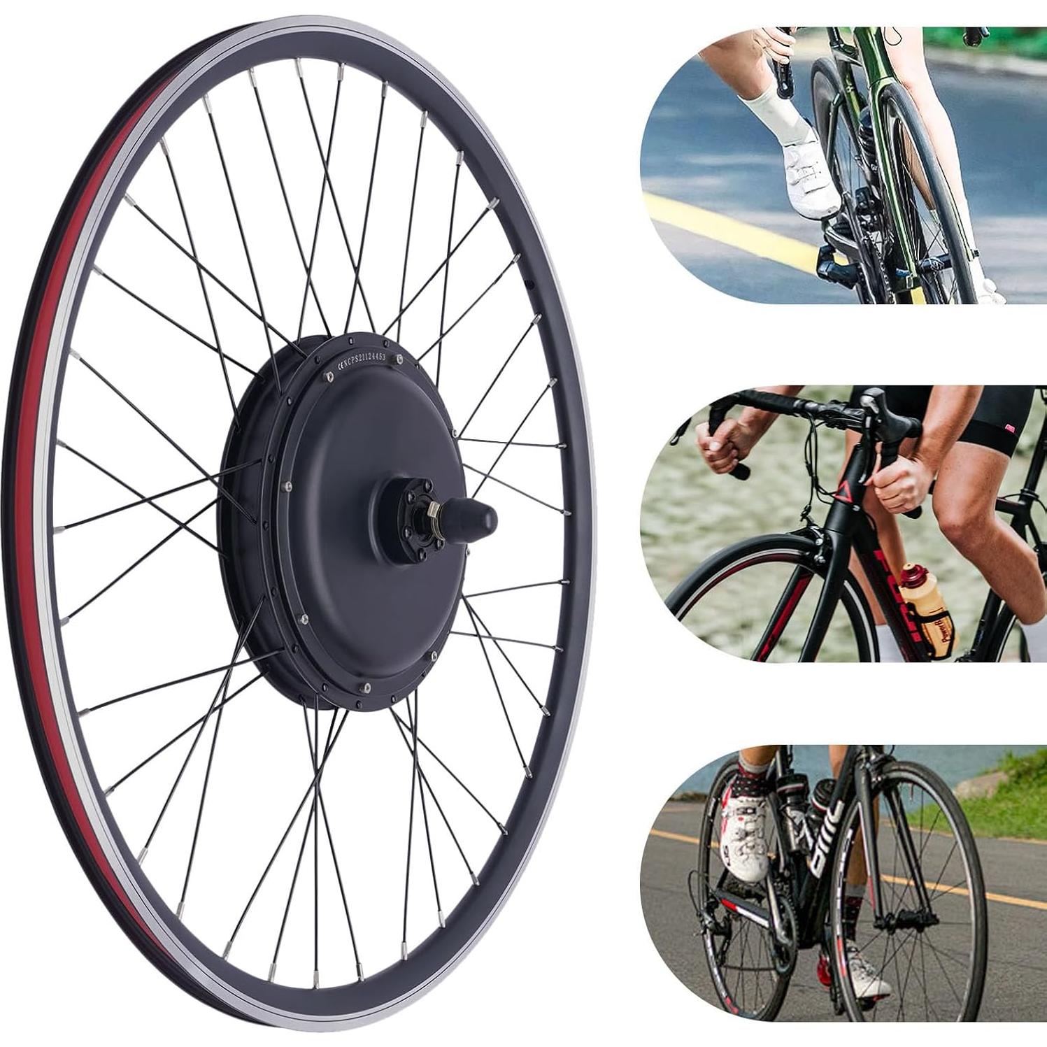 Kit de Conversión E-Bike LpqOxnm 48V 1000W Rueda Delantera 28-29"