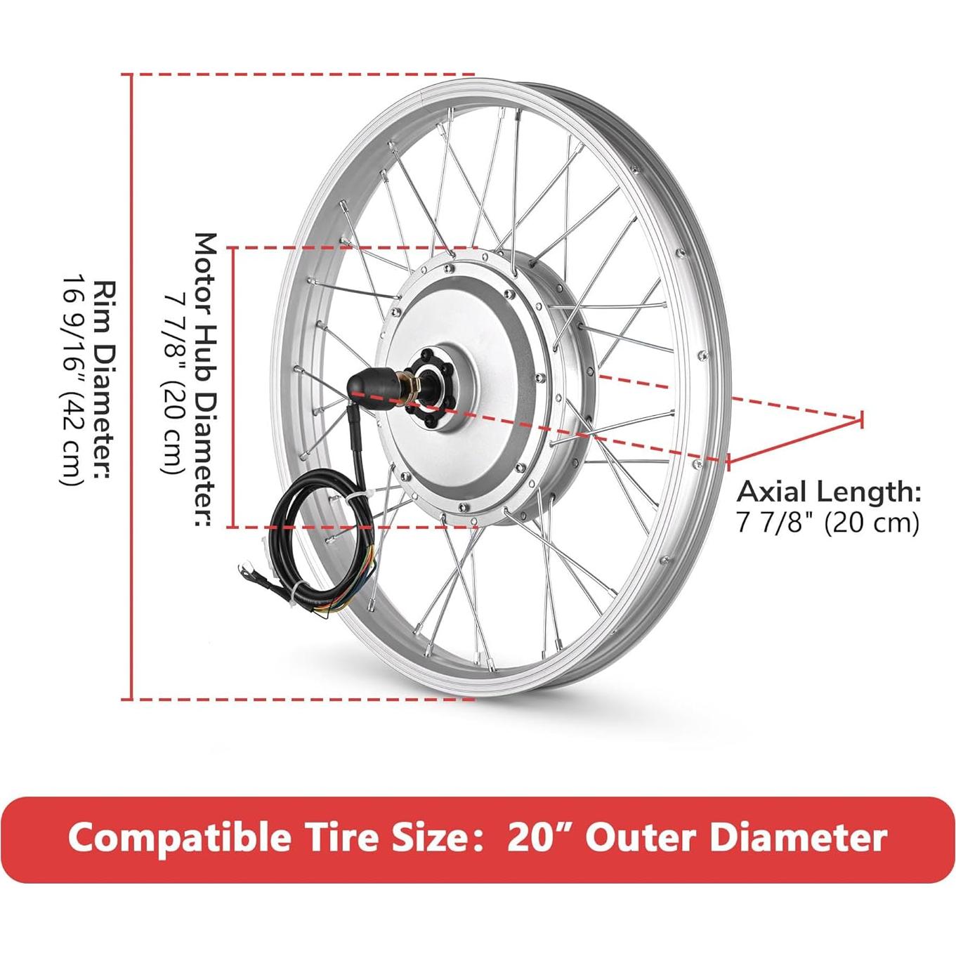 Kit de Conversión Motor Eléctrico AW 750W para Bicicleta 20"