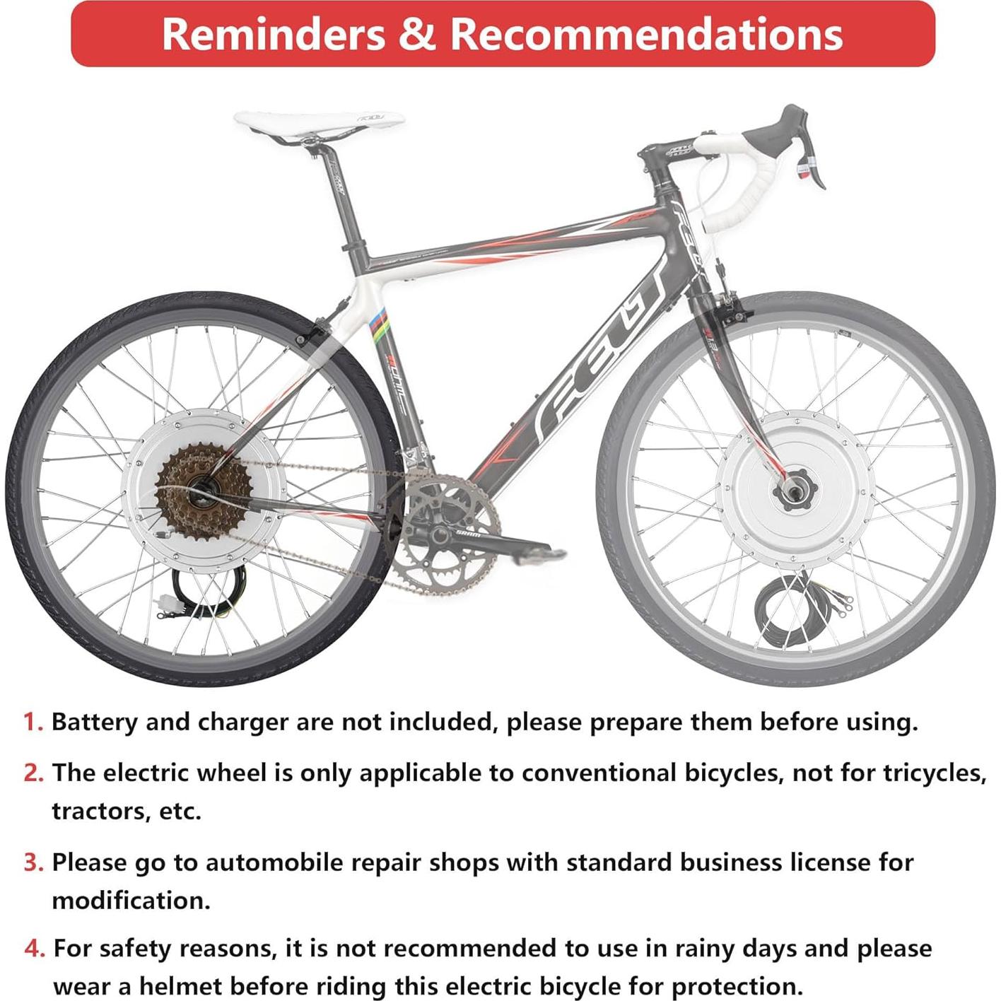 Kit de Conversión Motor Eléctrico AW 750W para Bicicleta 20"