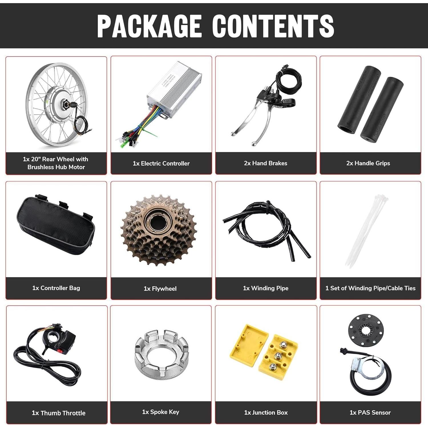 Kit de Conversión Motor Eléctrico AW 750W para Bicicleta 20"