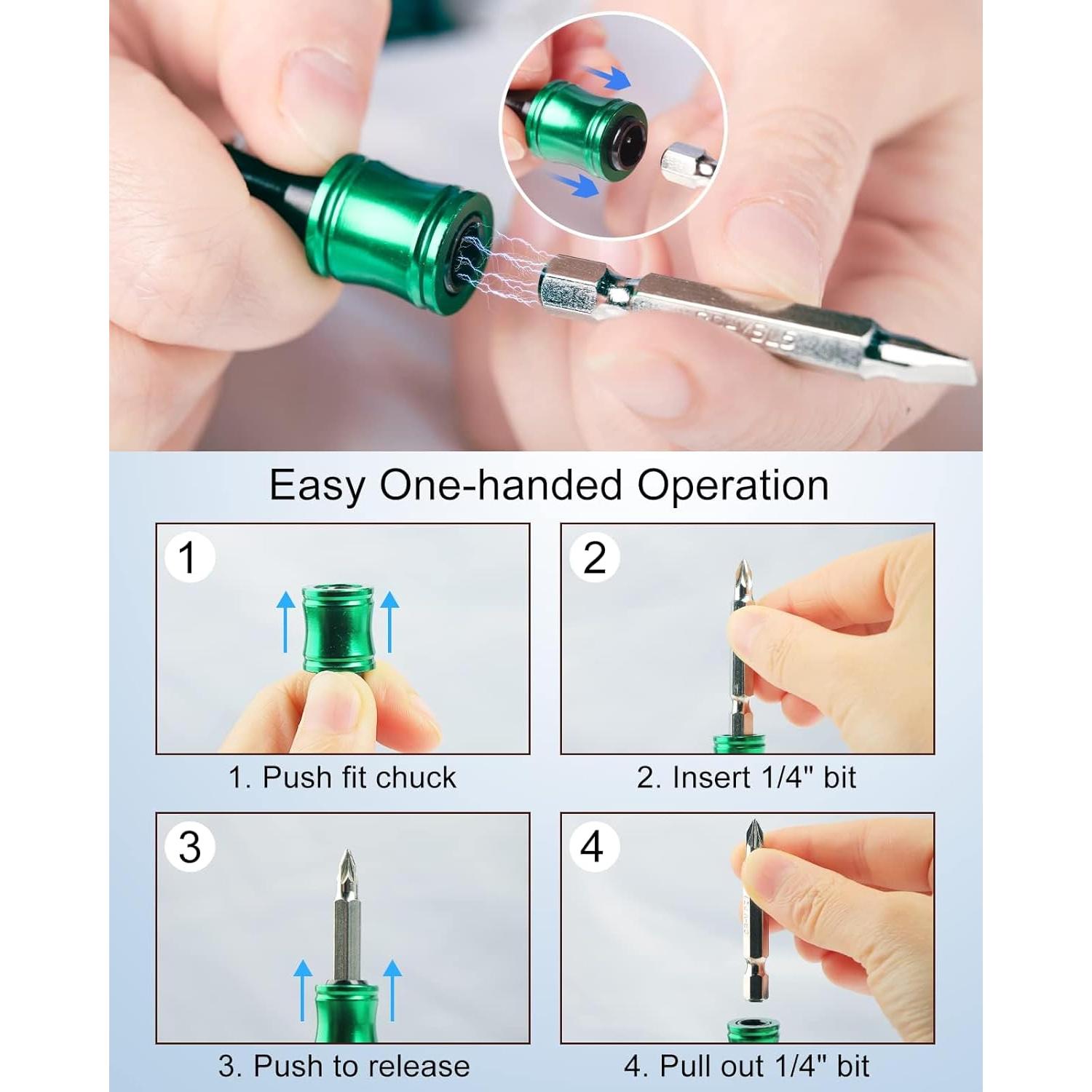 Soporte de Bits Katerk 12 Piezas con Carabinero Negro
