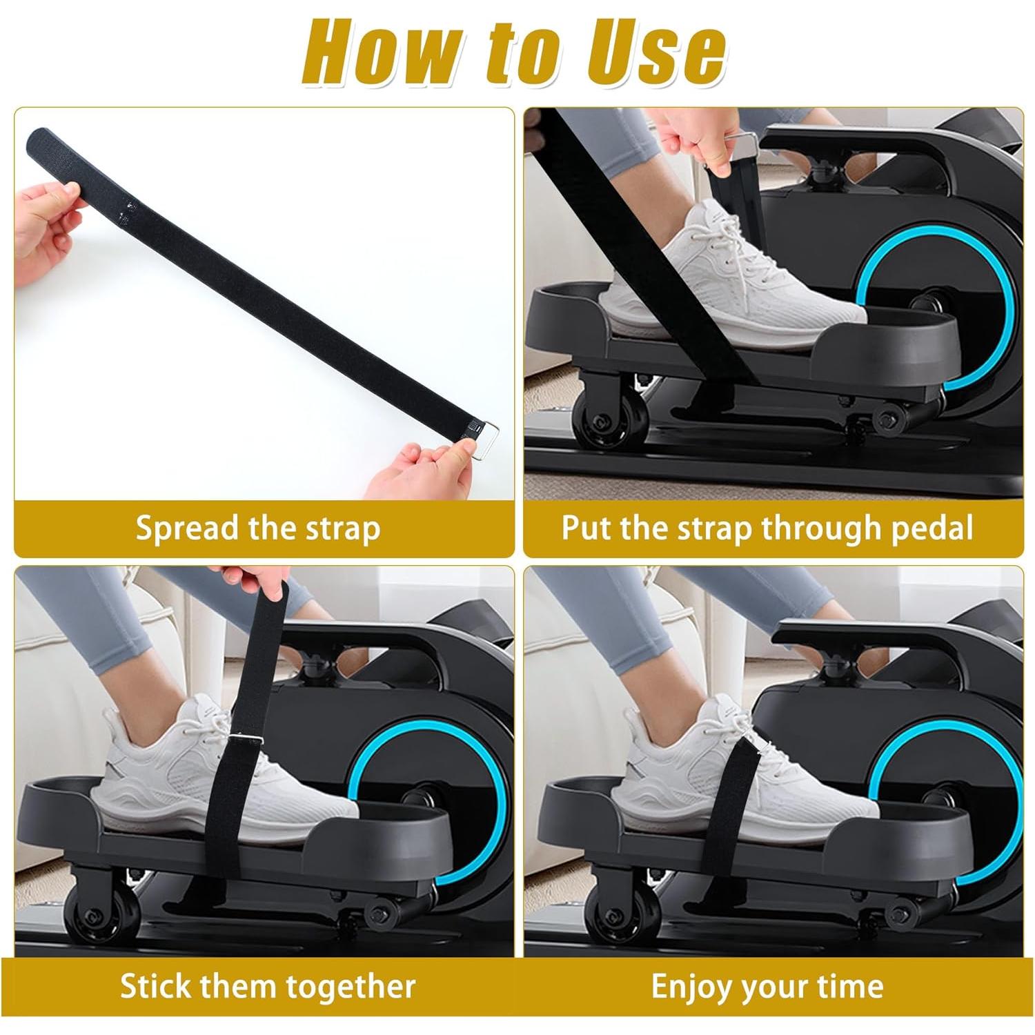 4 Correas de Pedal Antideslizantes Atvkov para Ejercitador