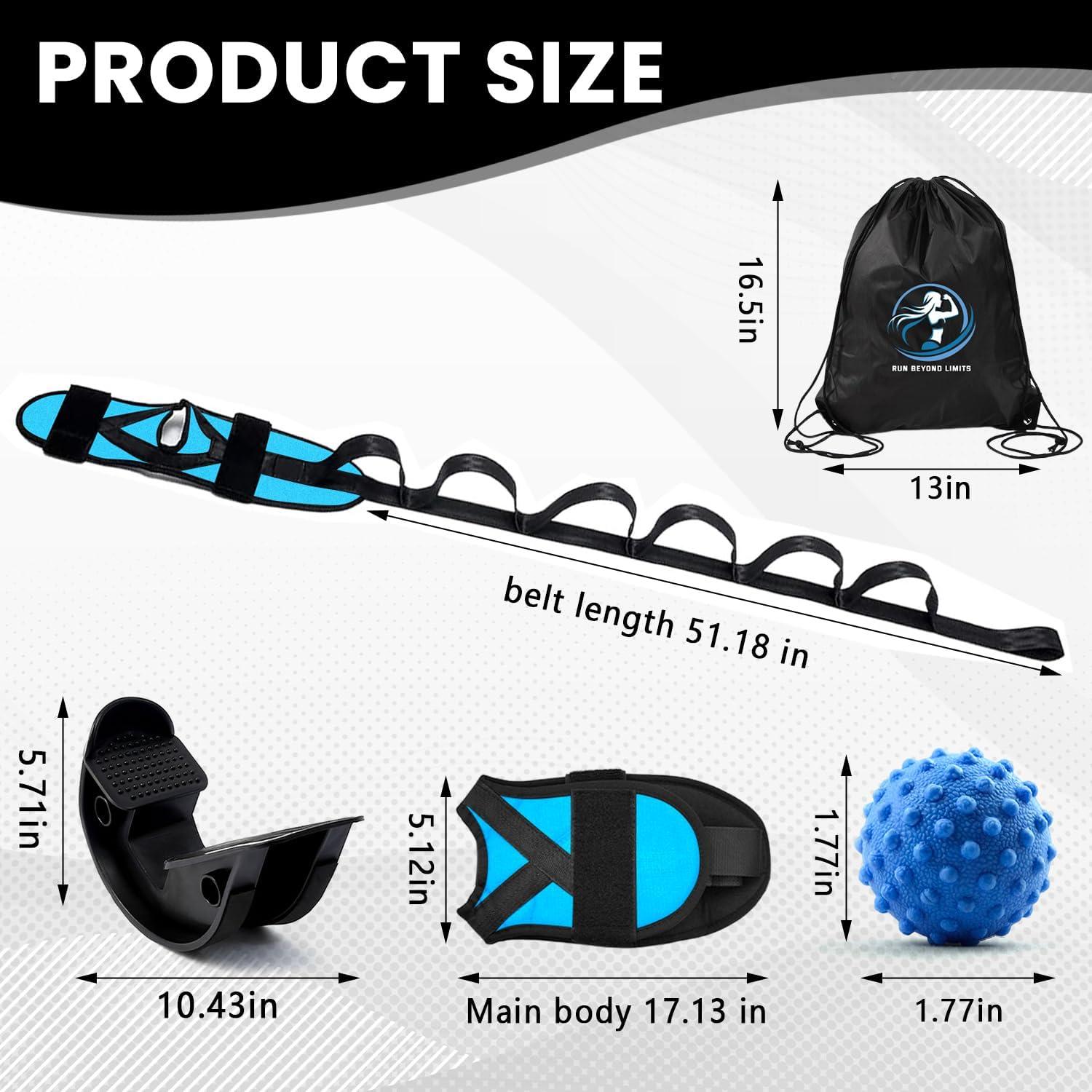 Estirador de pies y pantorrillas JIURUN con correa y pelota