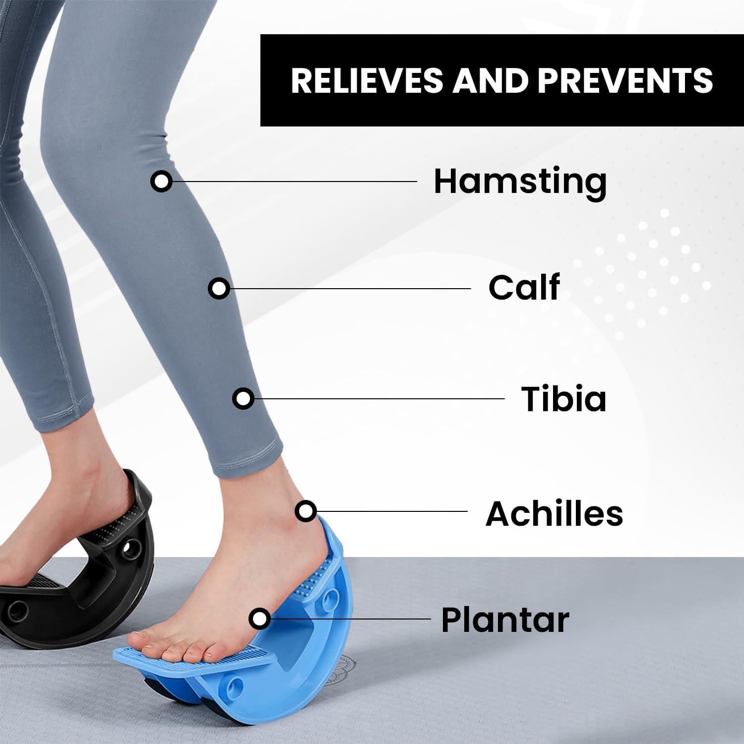 Estirador de pies y pantorrillas JIURUN con correa y pelota