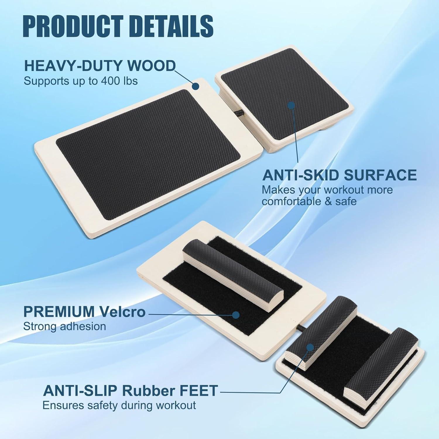 Tabla de Equilibrio ZEMBSOYA de Madera Antideslizante 21x15cm