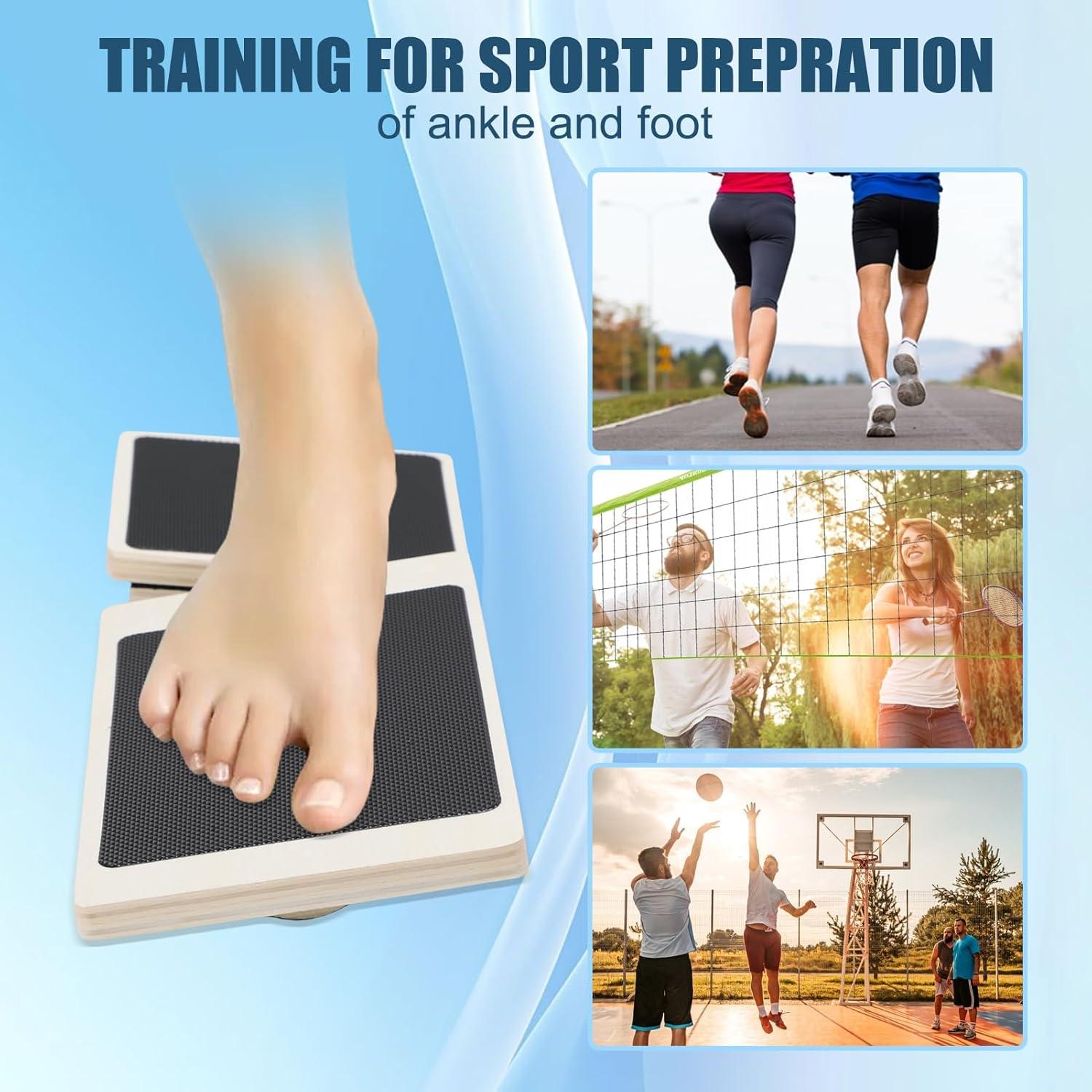 Tabla de Equilibrio ZEMBSOYA de Madera Antideslizante 21x15cm