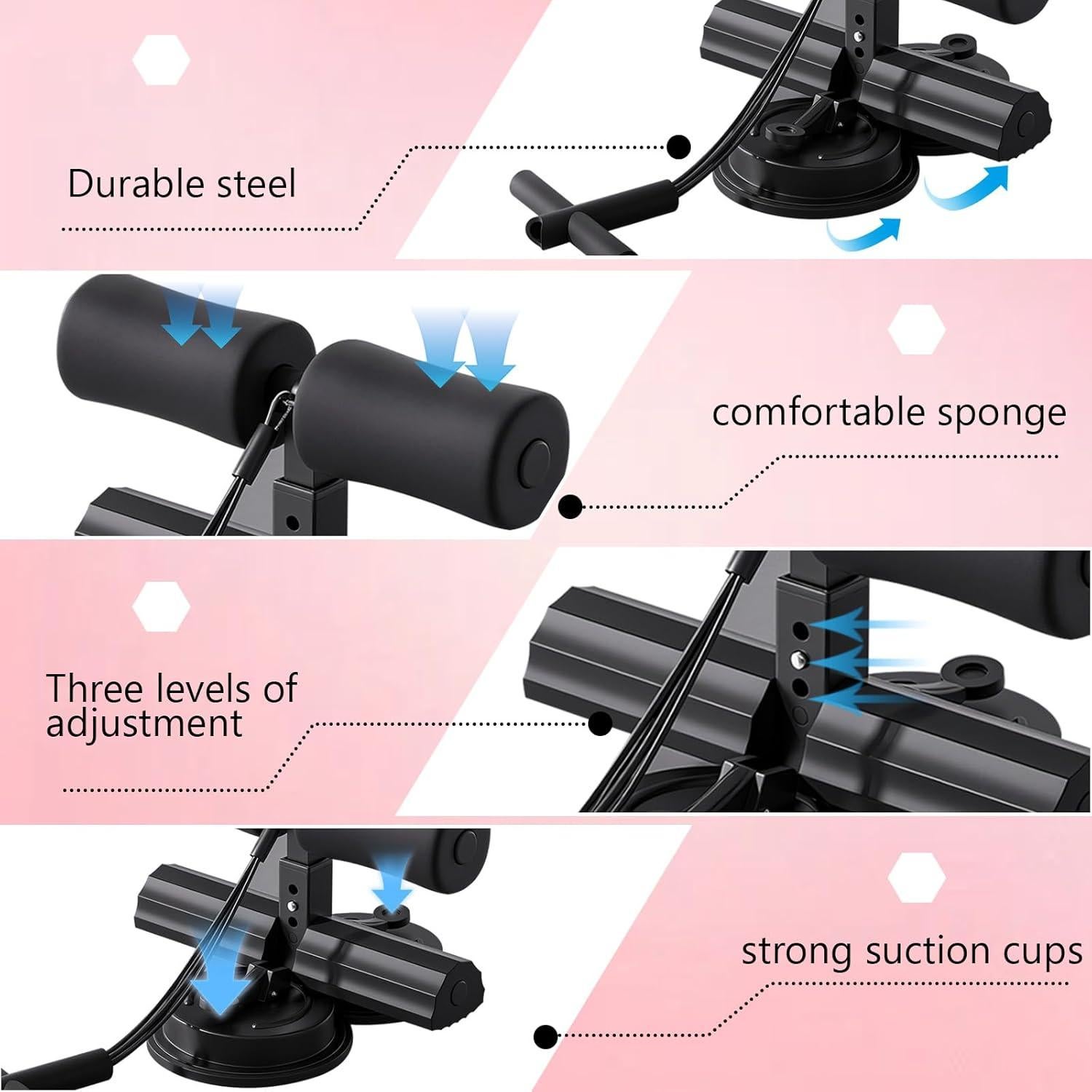 Entrenador Abdominal IIJPPM con Doble Ventosa y Cinturón