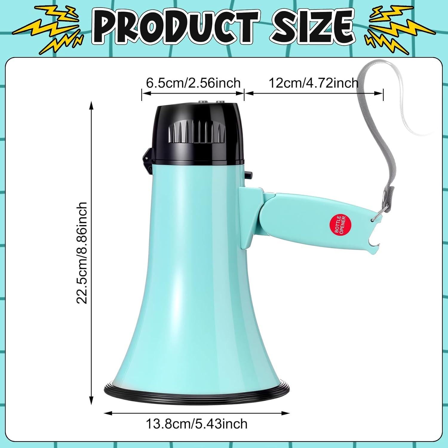 Megáfono Portátil Kingdder 25W Verde Macaron para Exterior