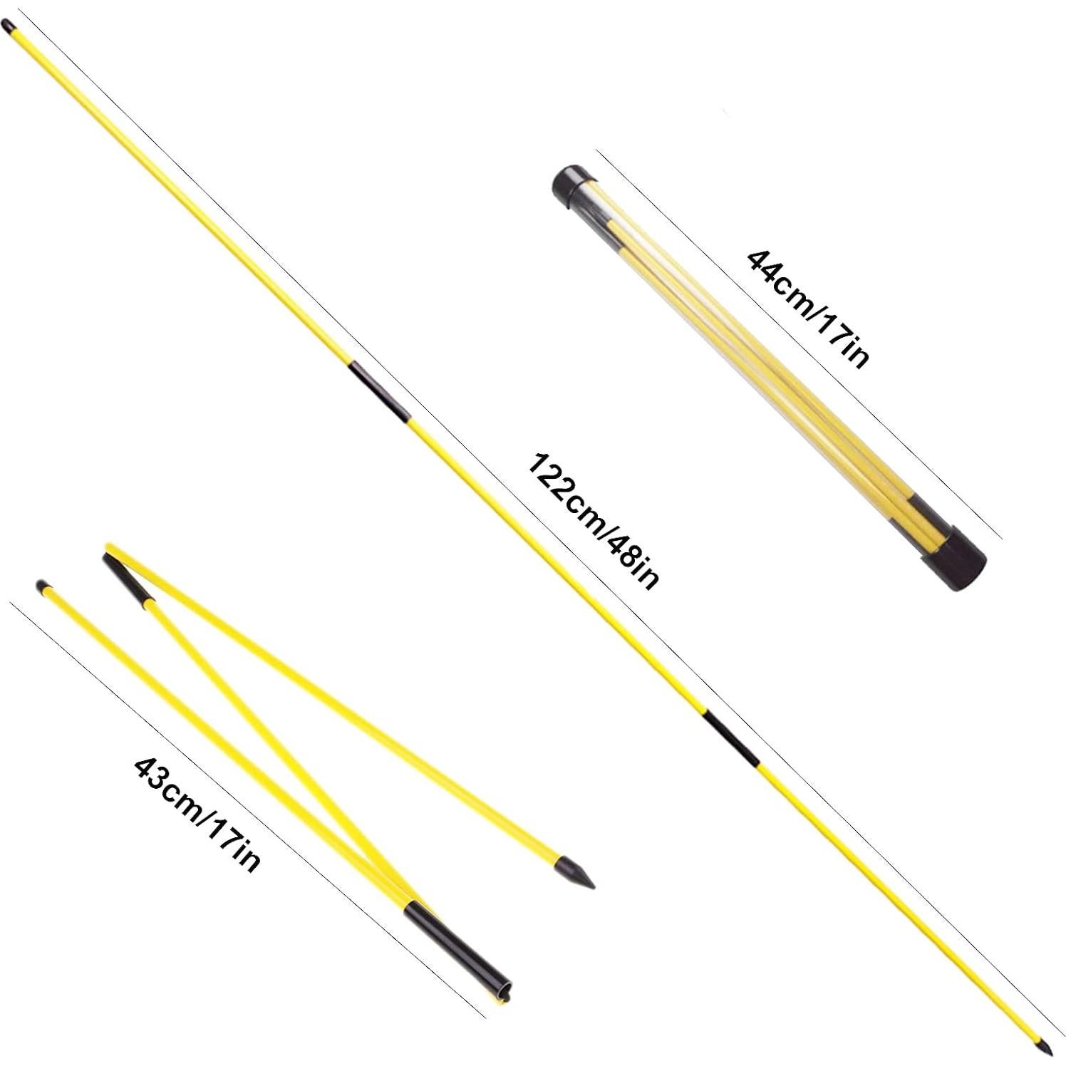 Palos de Alineación de Golf Eshan 2 Piezas Plegables 122cm