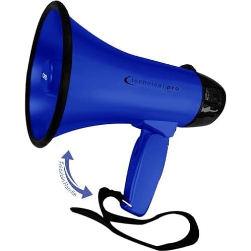 Megáfono Portátil Technical Pro Bullhorn 20W 300m con Sirena