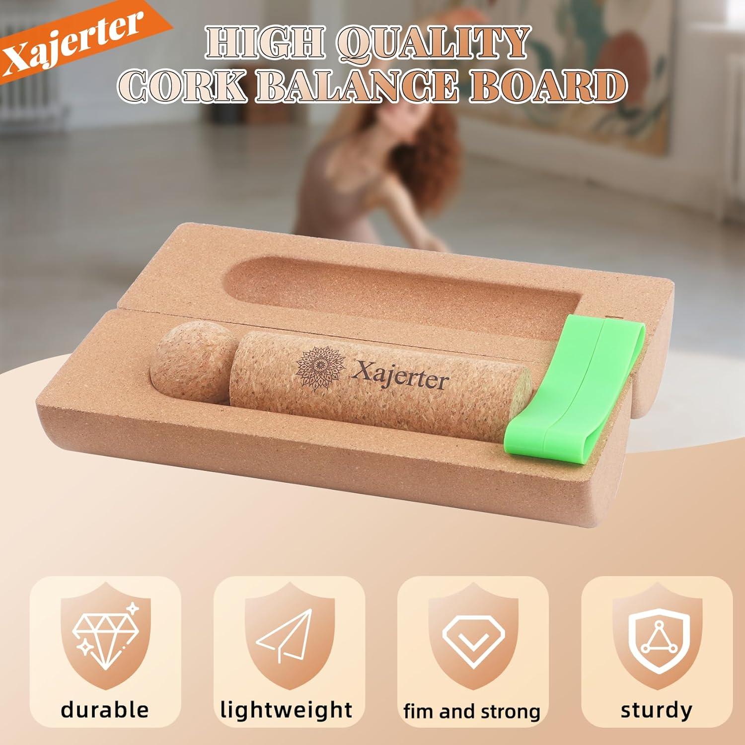 Tablero de Equilibrio de Corcho Xajerter para Pies y Tobillos