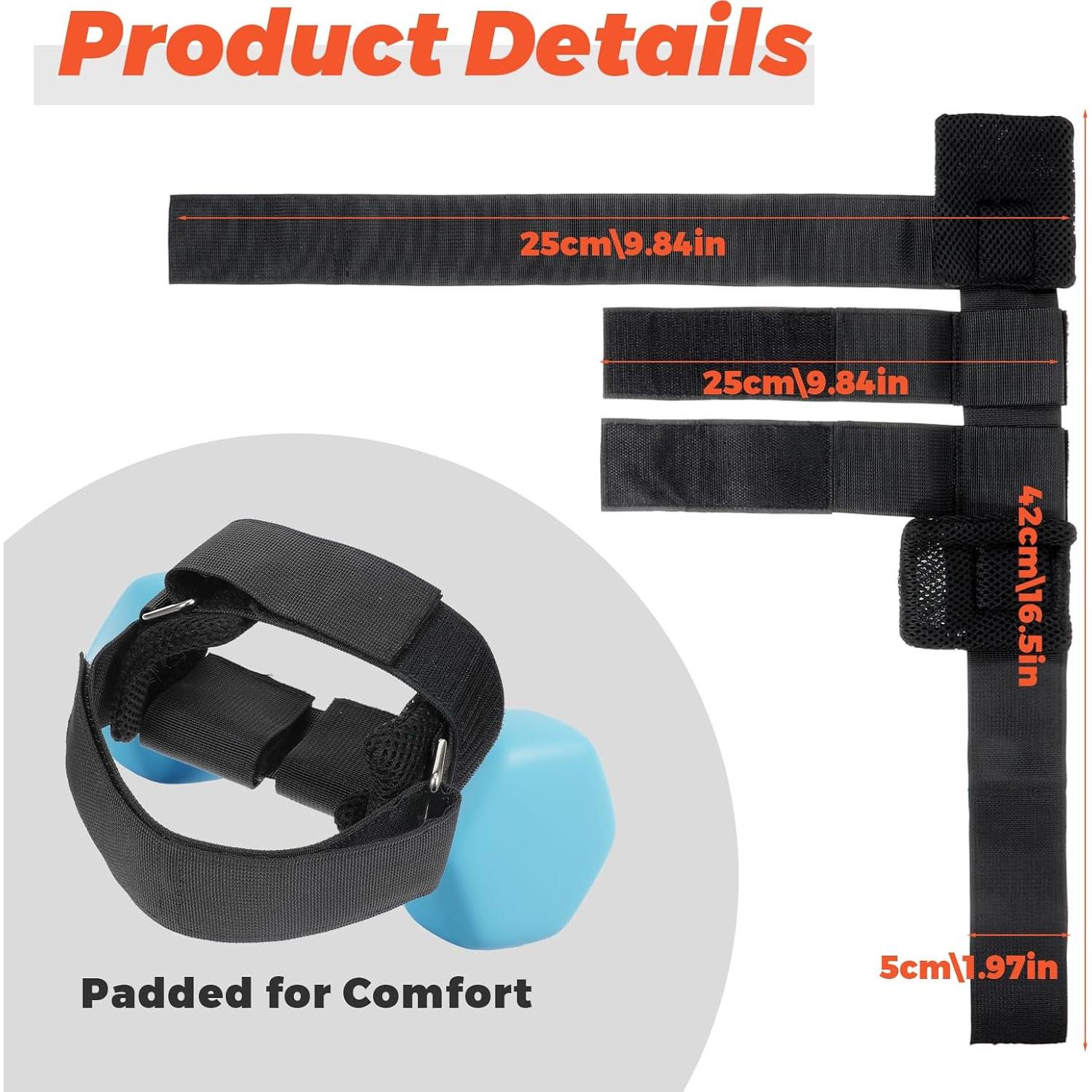 Correas de Tobillo YBEATY para Mancuernas - Entrenamiento de Piernas