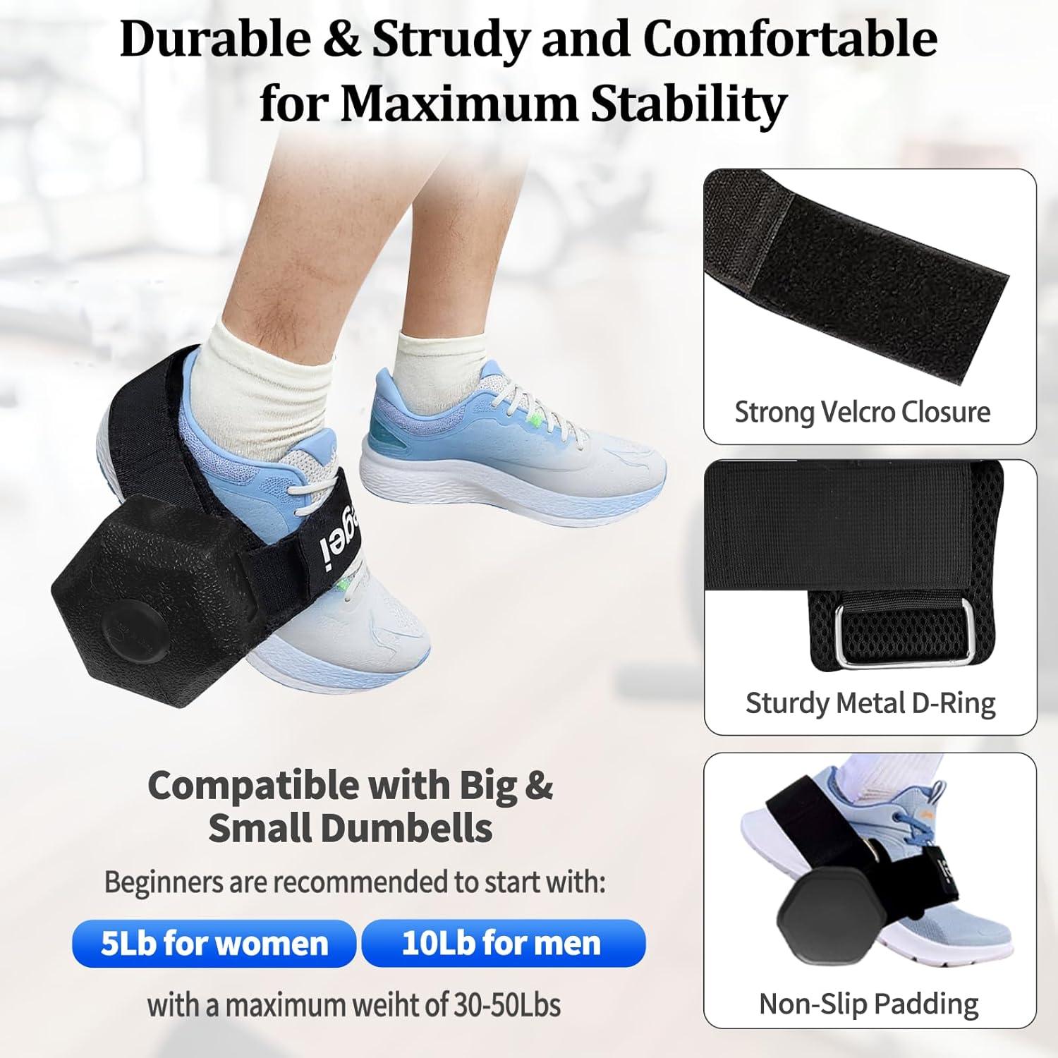 Accesorio de Pie para Mancuernas Fosegei Ajustable Negro