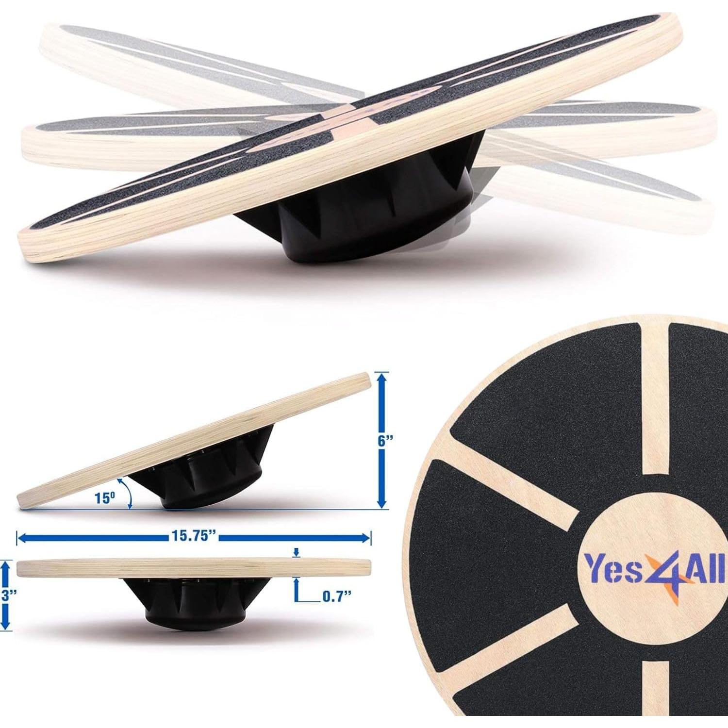 Tabla de Equilibrio de Madera Yes4All DB6F 40cm Antideslizante