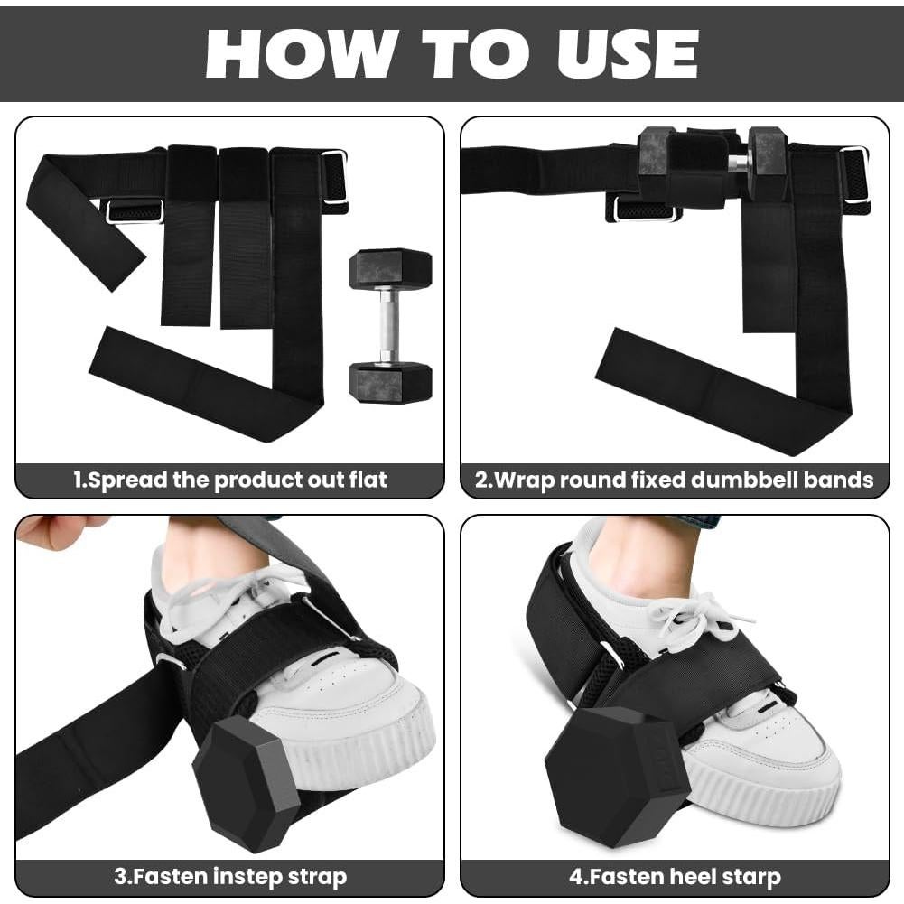 Accesorio de Pie para Mancuernas HONUTIGE - 2 Pcs Ajustables