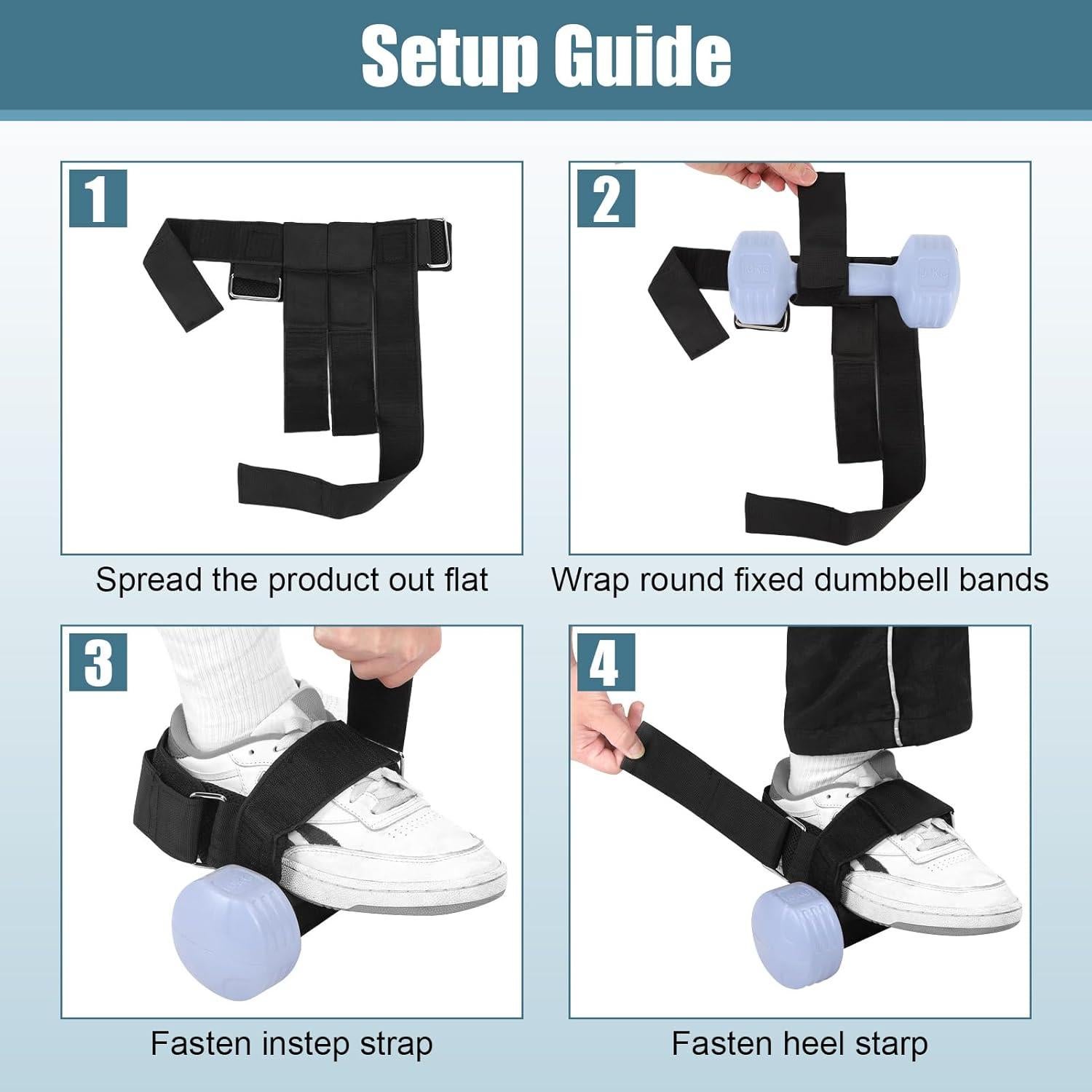 Accesorio de Pie para Mancuernas ZEMBSOYA - Correas Ajustables