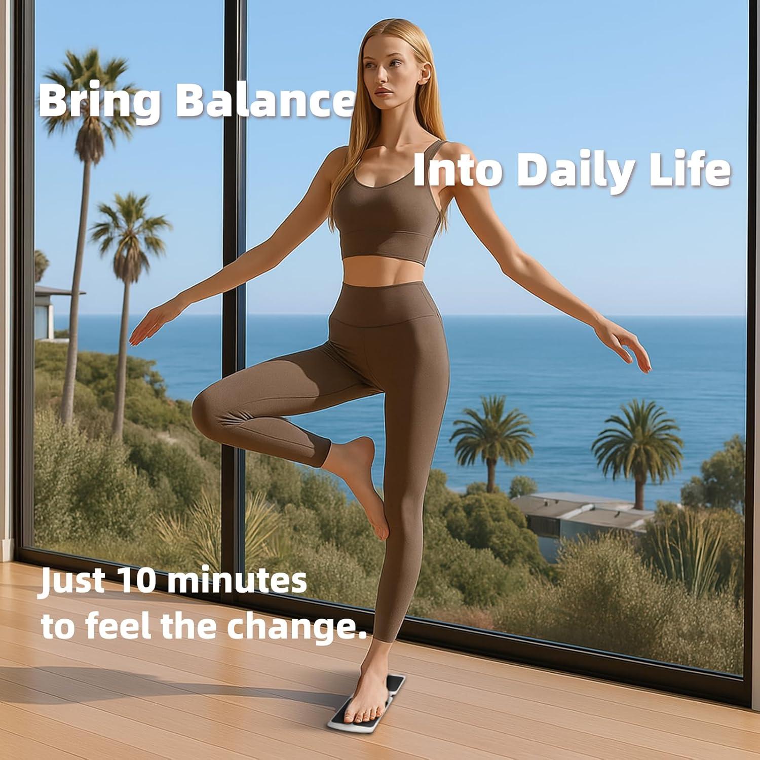 Tabla de Equilibrio de Madera Fanovae con 3 Bloques Ajustables