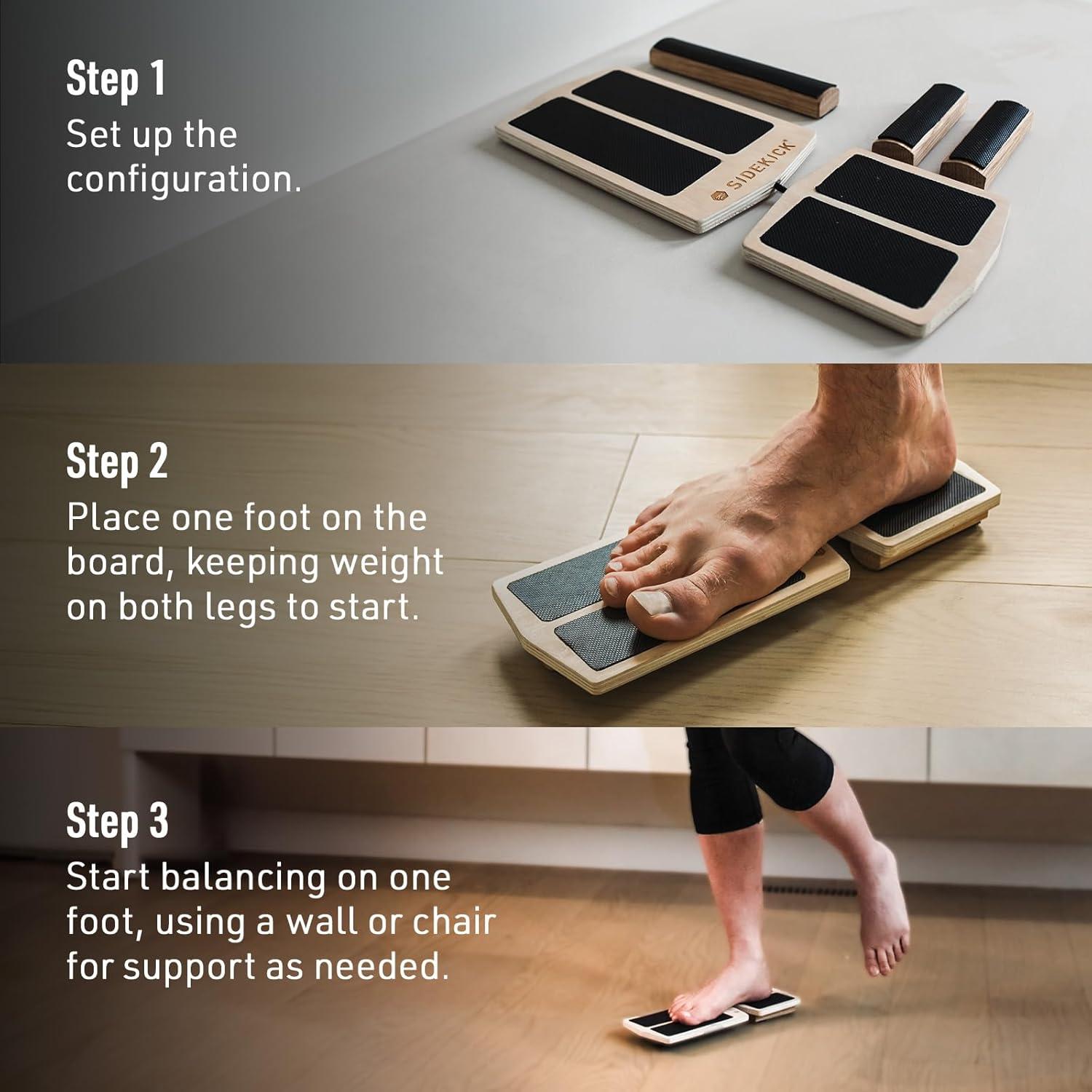 Tabla de Equilibrio de Una Pierna SIDEKICK AxisBoard - Rehabilitación de Tobillo y Pie