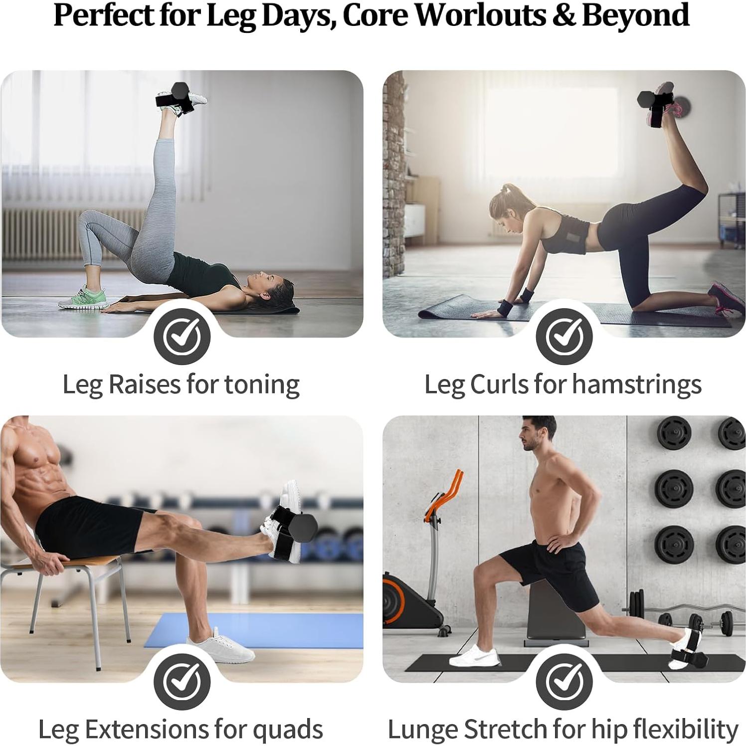 Accesorio de Pie para Mancuernas Fosegei Ajustable Negro