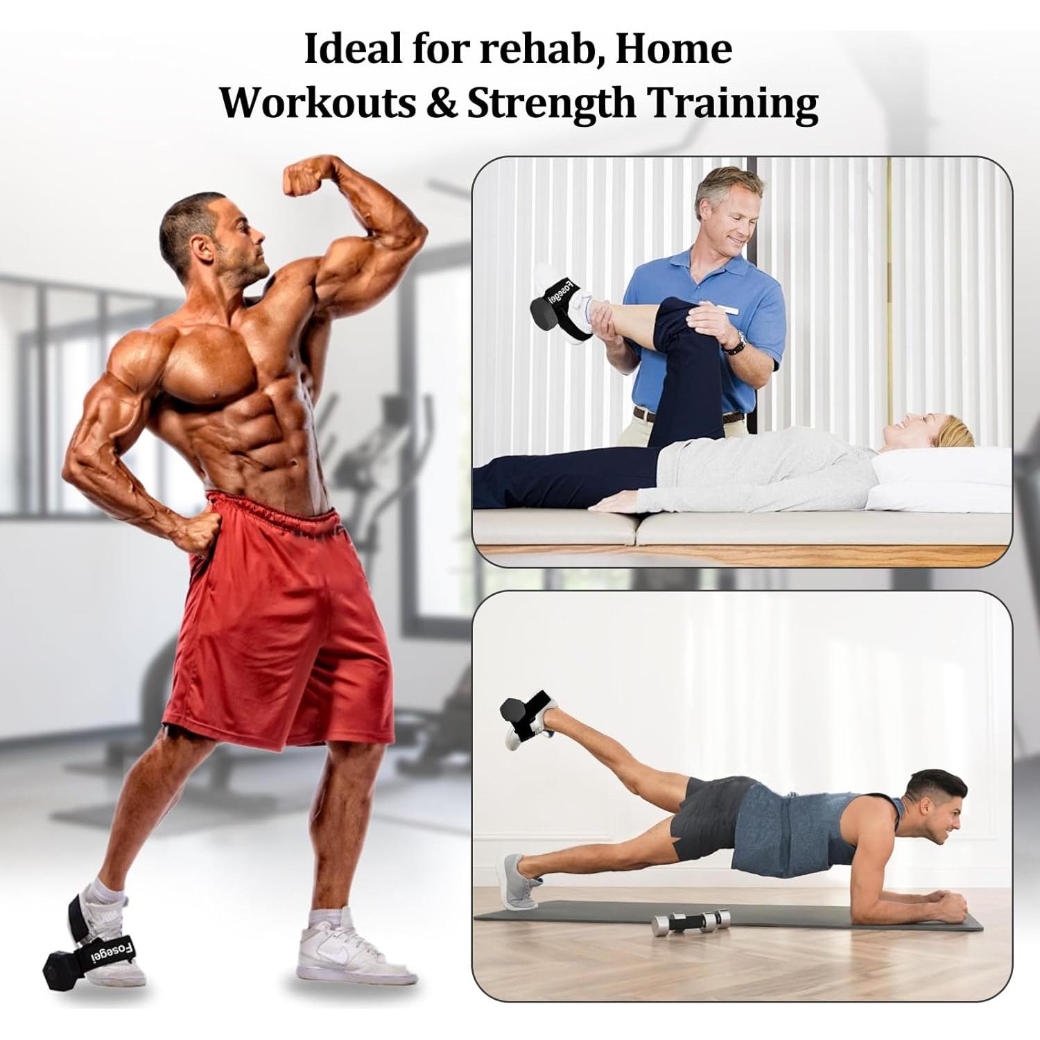 Accesorio de Pie para Mancuernas Fosegei Ajustable Negro