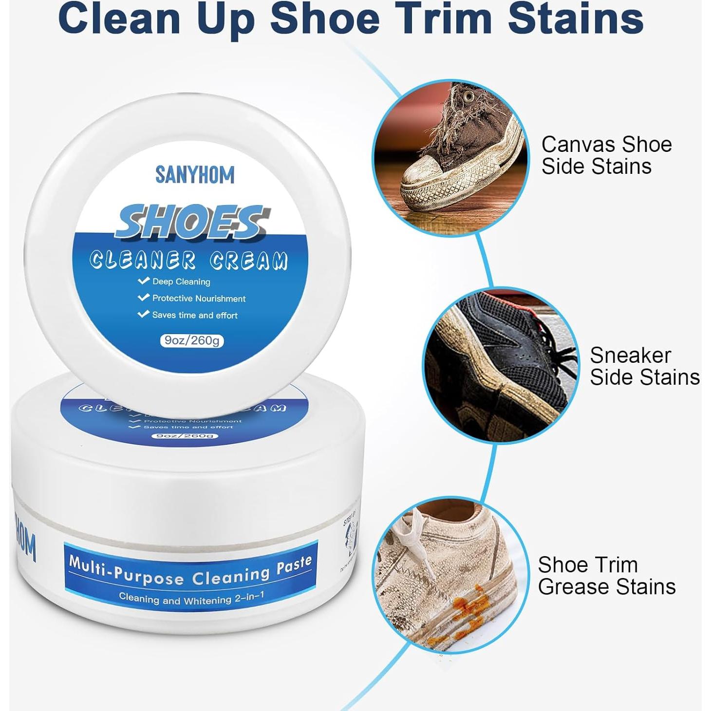 Kit Limpiador de Zapatos Sanyhom 8 en 1 - Multiusos Efectivo