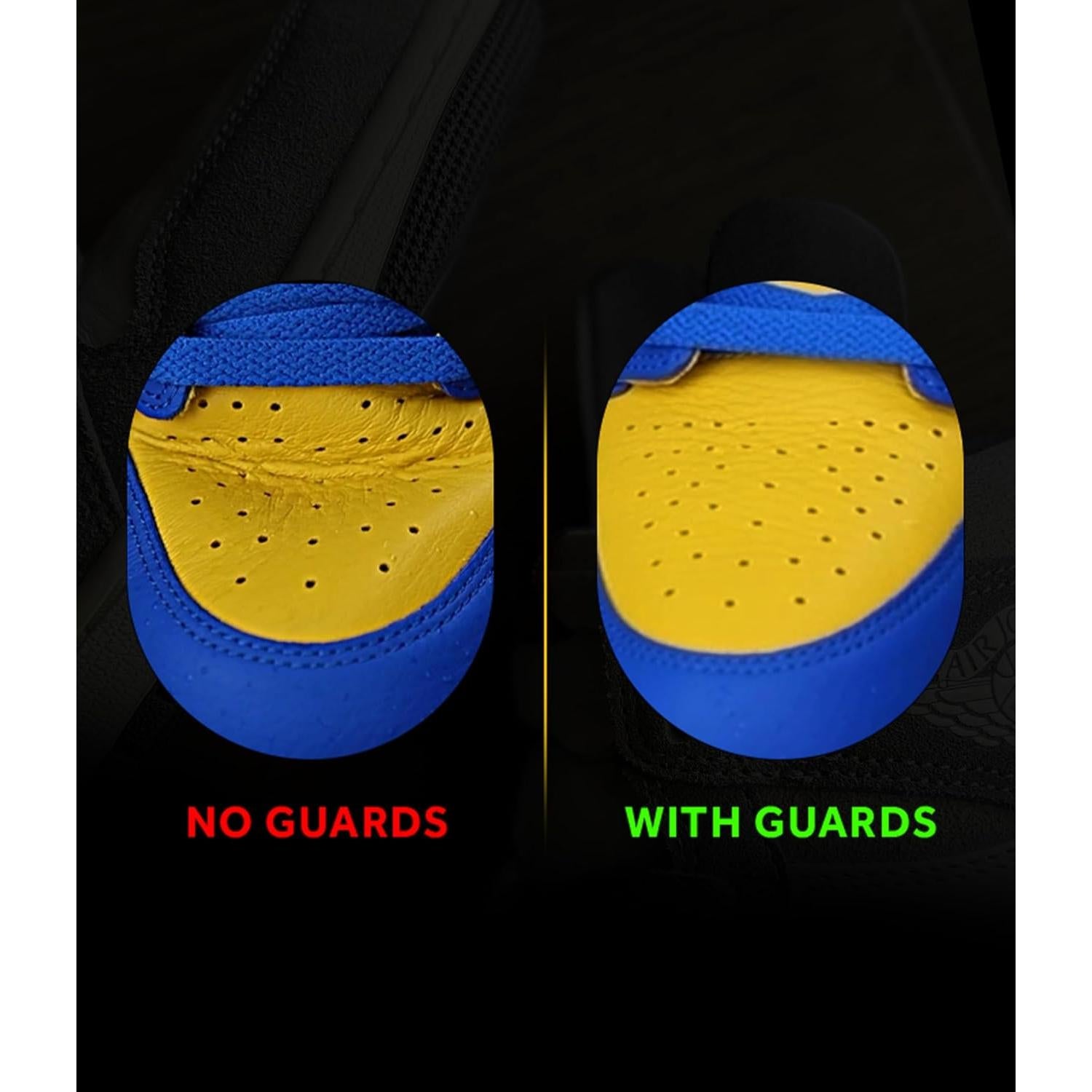 Crep Protect Memory Foam Shoe Crease Protectors - Sneaker Guards for Dunk Low, Air Force, Jordan - Prevent Creasing - Large Size US 8-13.5 (1 Pair)