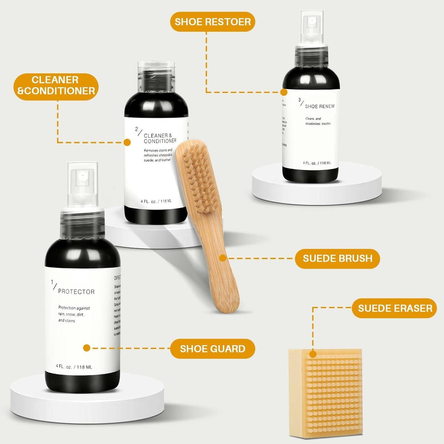 Kit de limpieza de zapatos HLYK001 con cepillo y acondicionador