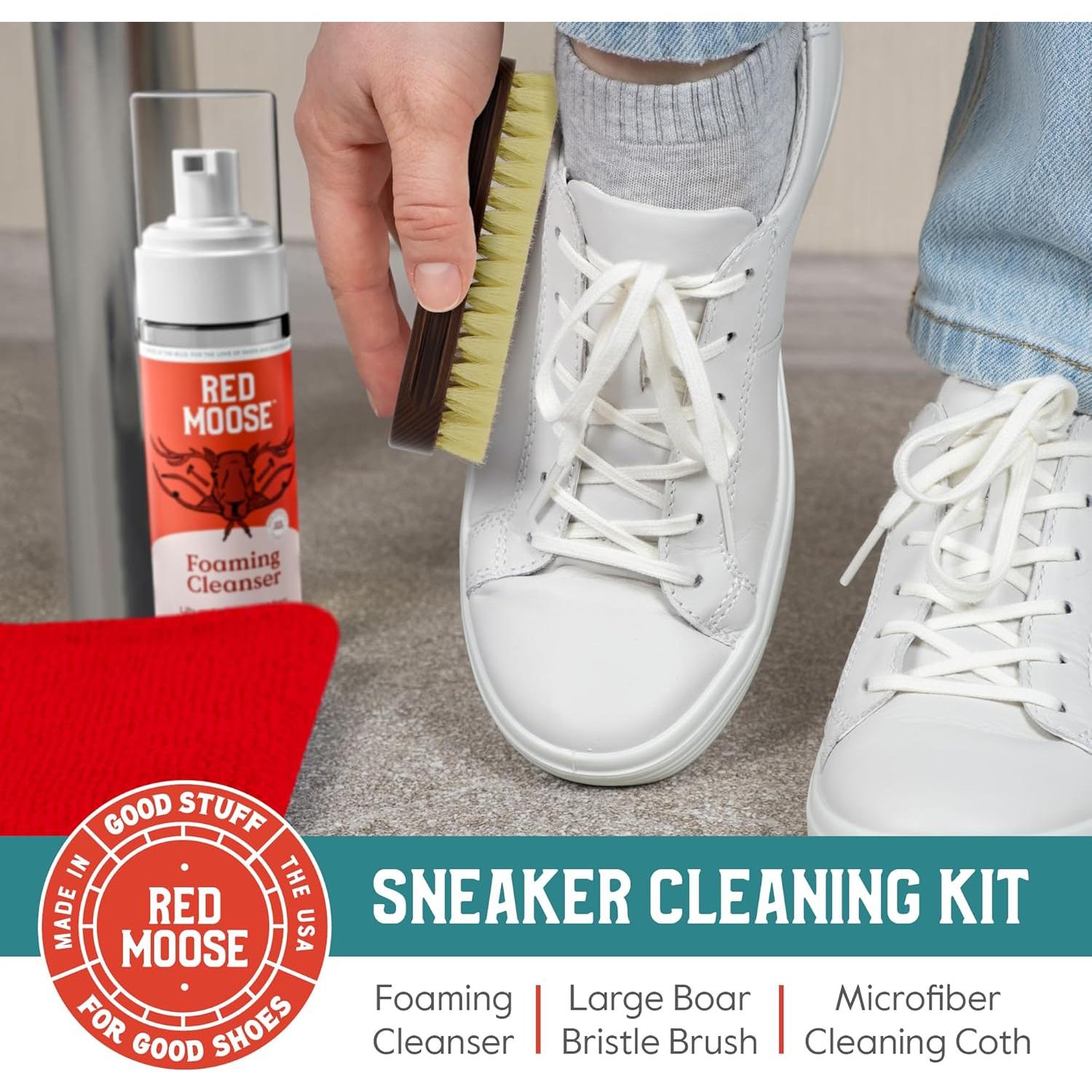 Kit de Limpieza de Zapatos Red Moose - 3 Piezas, Acondicionador y Limpiador