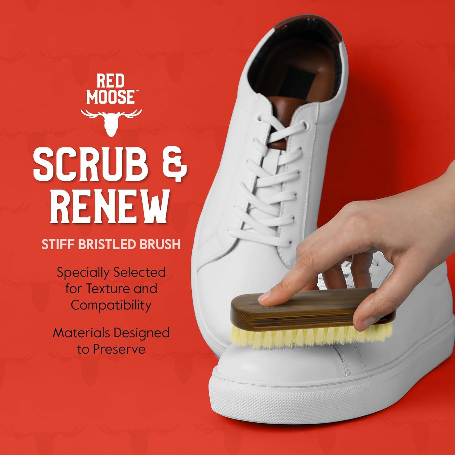 Kit de Limpieza de Zapatos Red Moose - 3 Piezas, Acondicionador y Limpiador