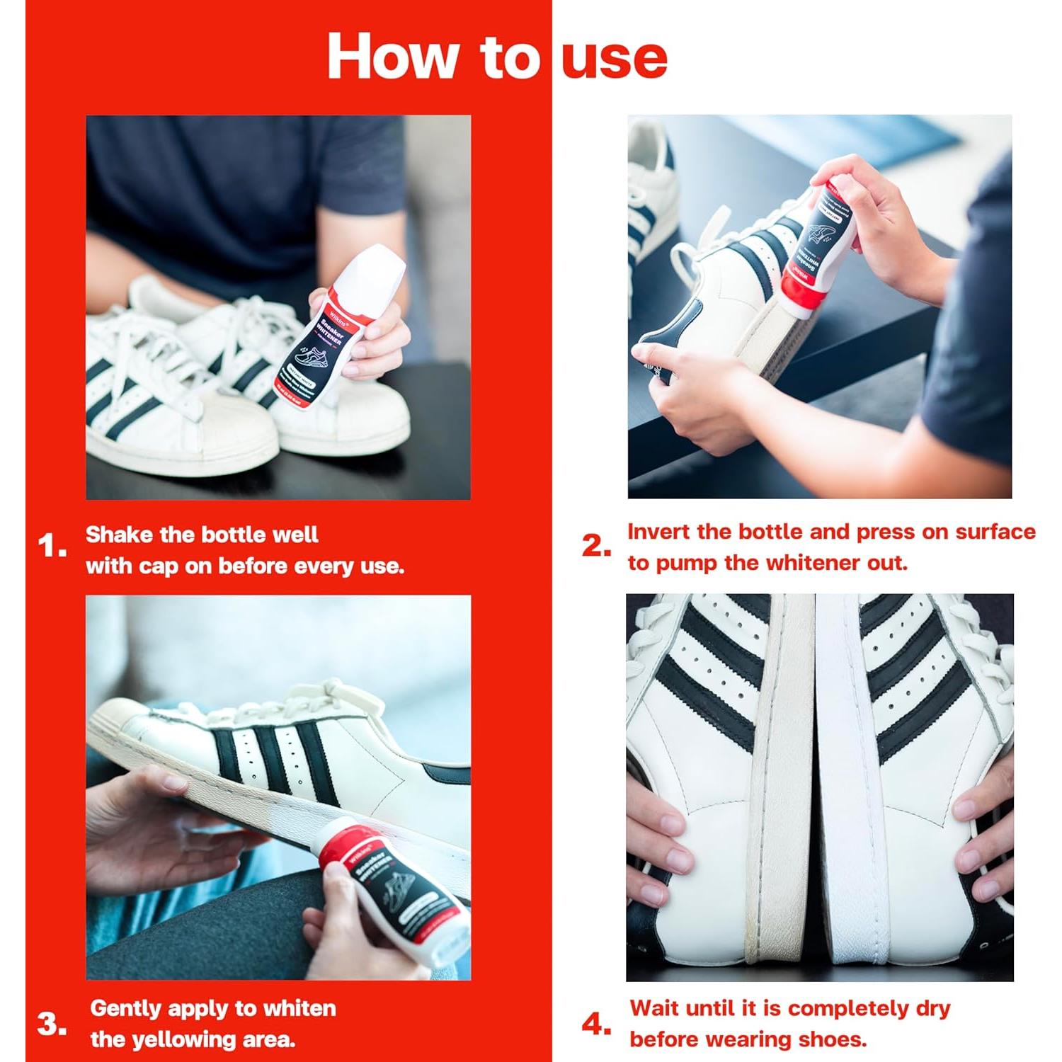 Blanqueador de Zapatillas Wilkins 74.8 ml - Restaura Blancura en Lona y Cuero