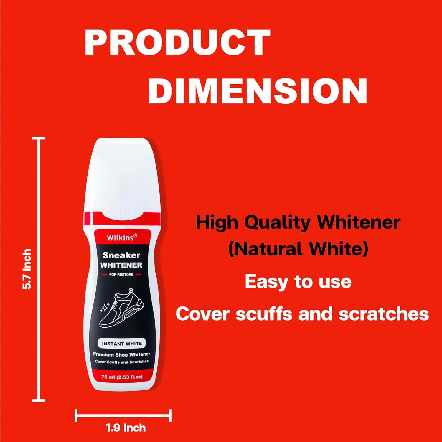 Blanqueador de Zapatillas Wilkins 74.8 ml - Restaura Blancura en Lona y Cuero