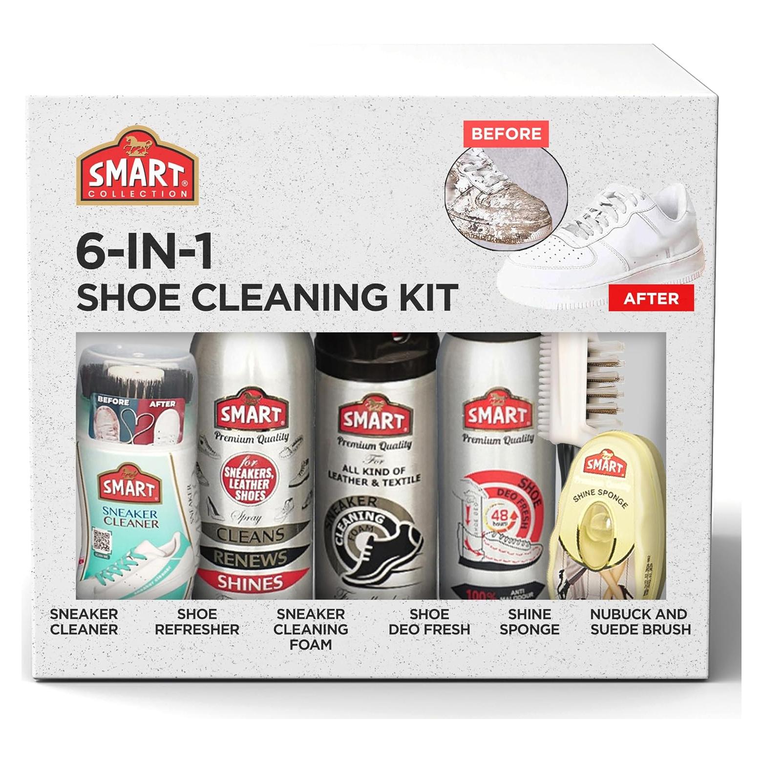 Kit de Cuidado de Zapatos 6 en 1 - Limpiador y Desodorante
