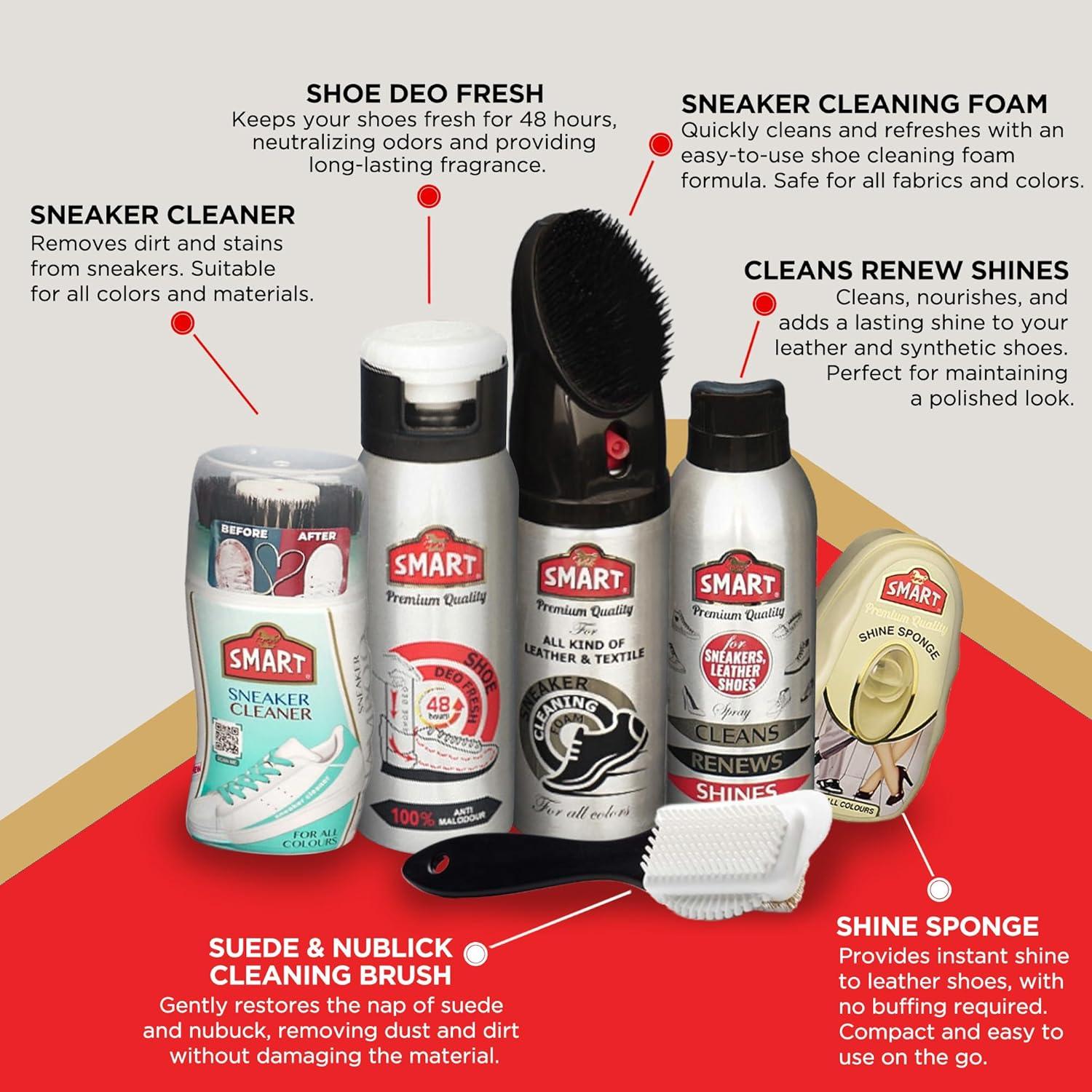 Kit de Cuidado de Zapatos 6 en 1 - Limpiador y Desodorante