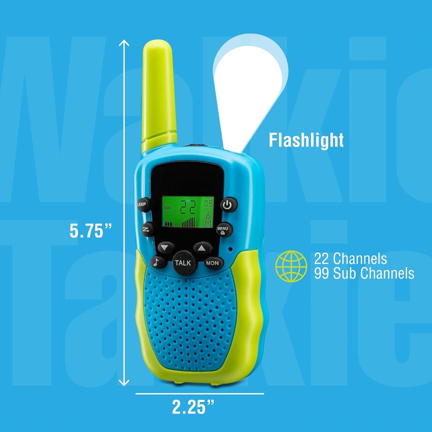 Walkie Talkies para Niños PLAYBEA - 22 Canales, 4.83 km
