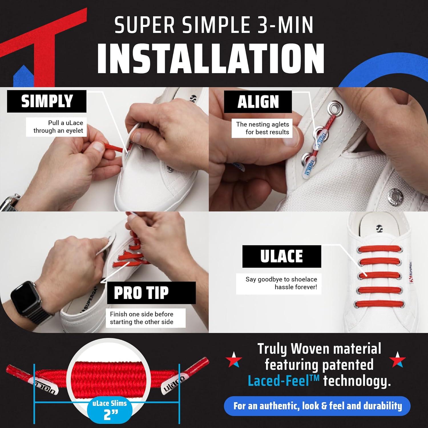 Cintas Elásticas Sin Nudos uLace Slims - Gris Claro - 14 Unidades