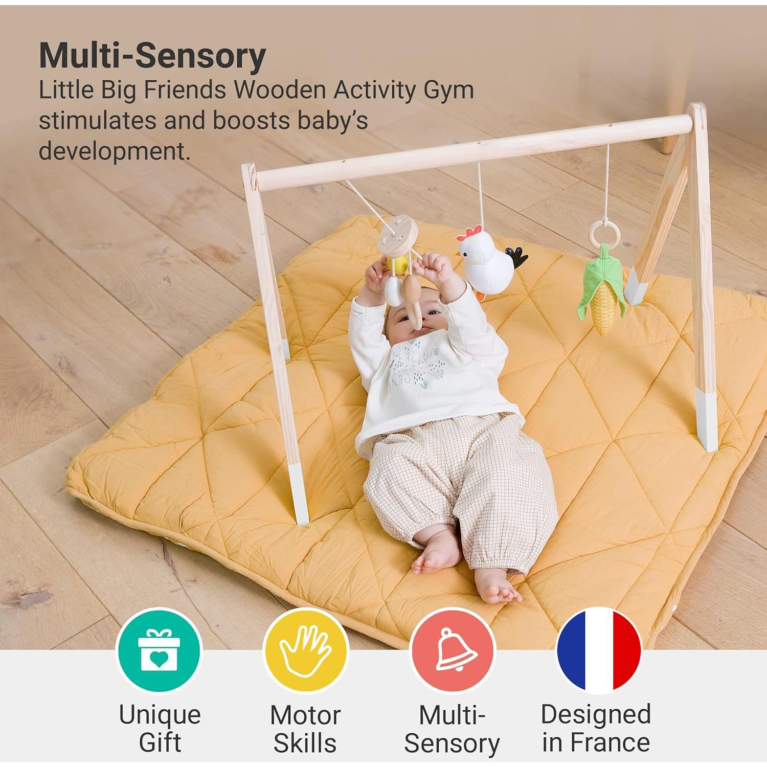 Gimnasio de Actividad de Madera Pequeños Grandes Amigos Granja - 66x48 cm