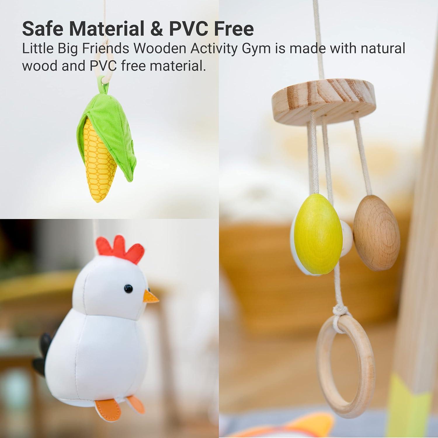 Gimnasio de Actividad de Madera Pequeños Grandes Amigos Granja - 66x48 cm