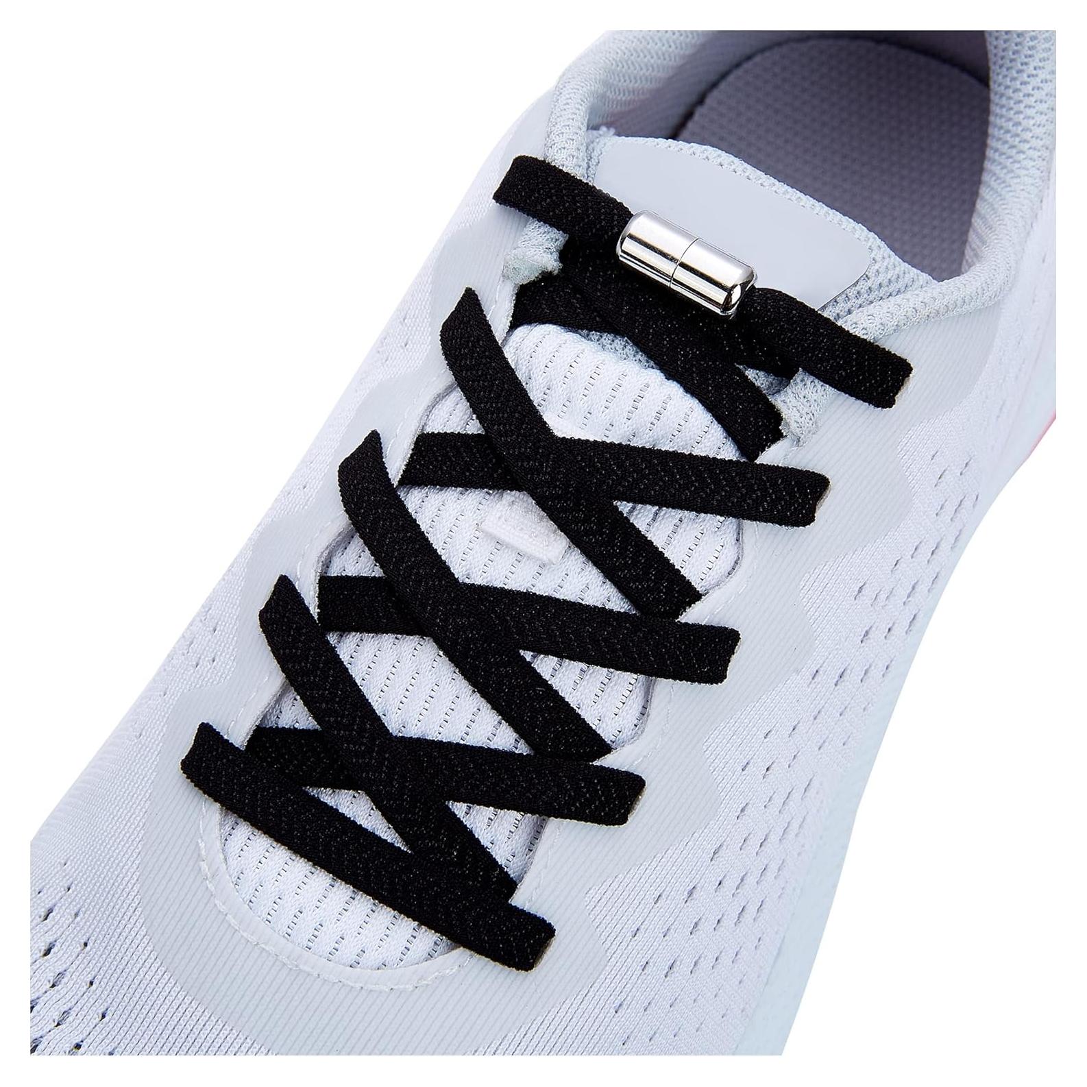 Cordoneras Elásticas Sin Nudos para Zapatillas - Negro