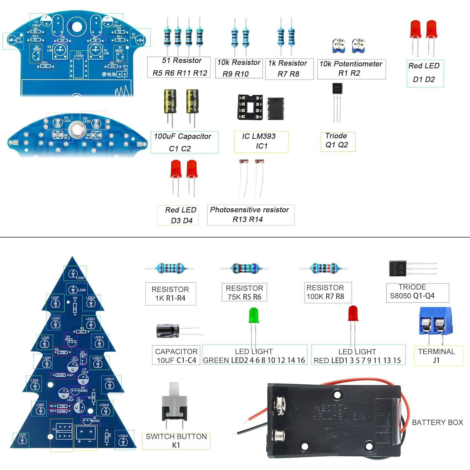 Kit de Soldadura 5 en 1 Yidab - Proyectos Electrónicos Interactivos