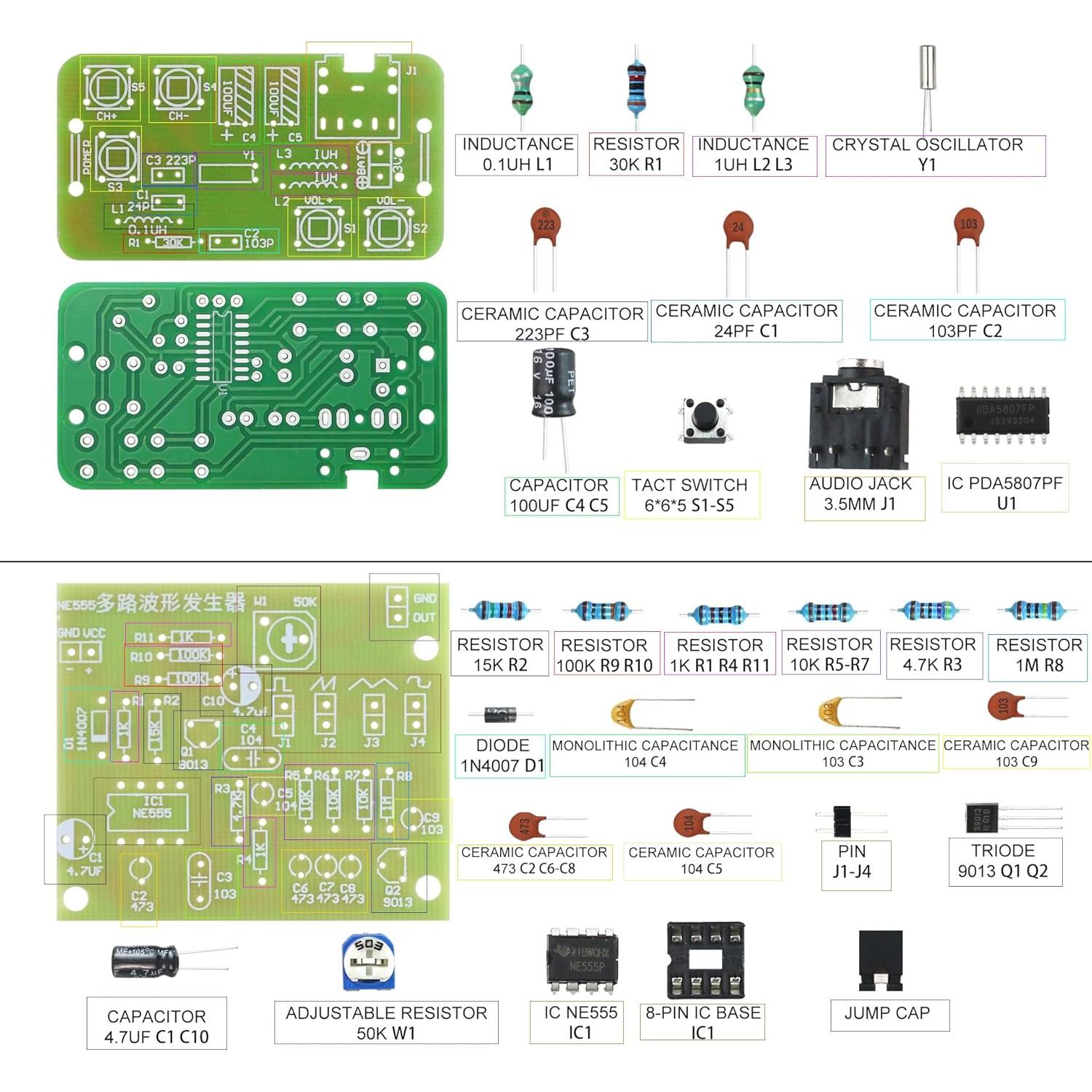 Kit de Soldadura 5 en 1 Yidab - Proyectos Electrónicos Interactivos