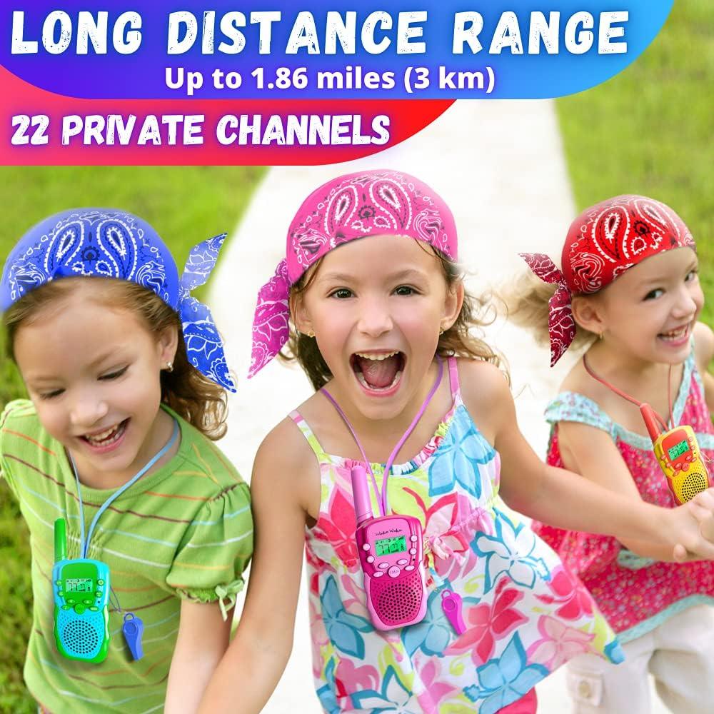 Walkie Talkies Waka Waka para Niños - 3 Colores, 3 km Alcance