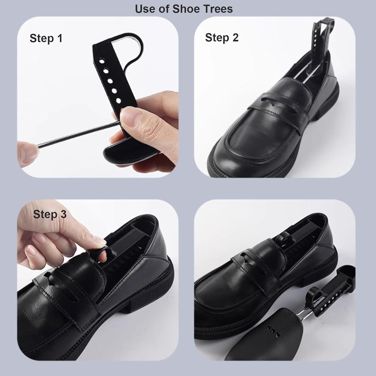 Estiradores de Zapatos de Plástico YINUO - 7 Pares Ajustables