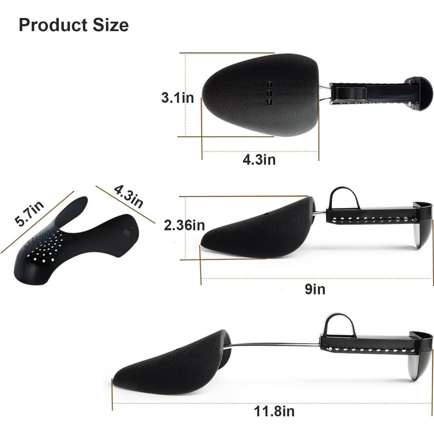 Estiradores de Zapatos de Plástico YINUO - 7 Pares Ajustables