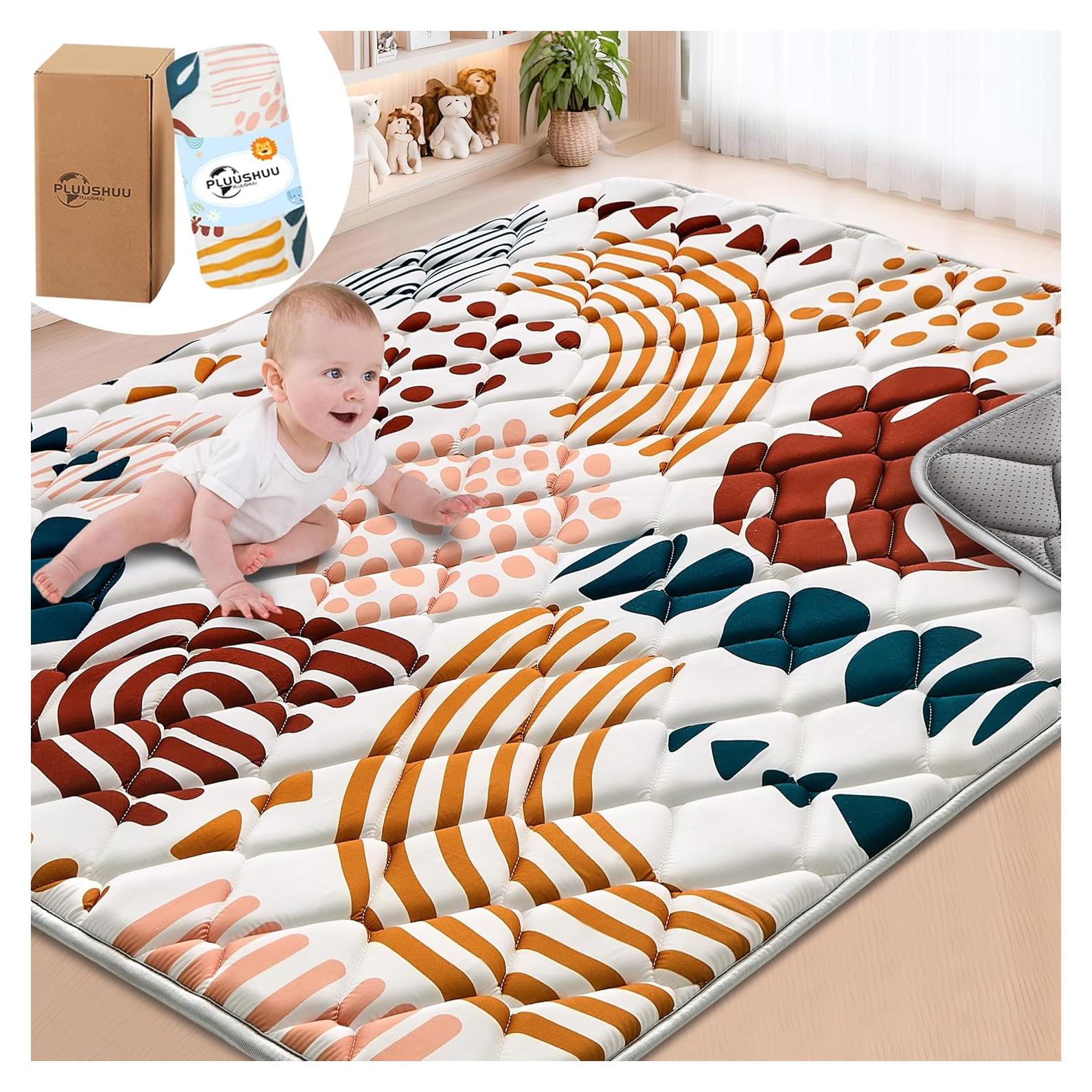 Alfombrilla de Juego para Bebés PLUUSHUU 180x150 cm Antideslizante