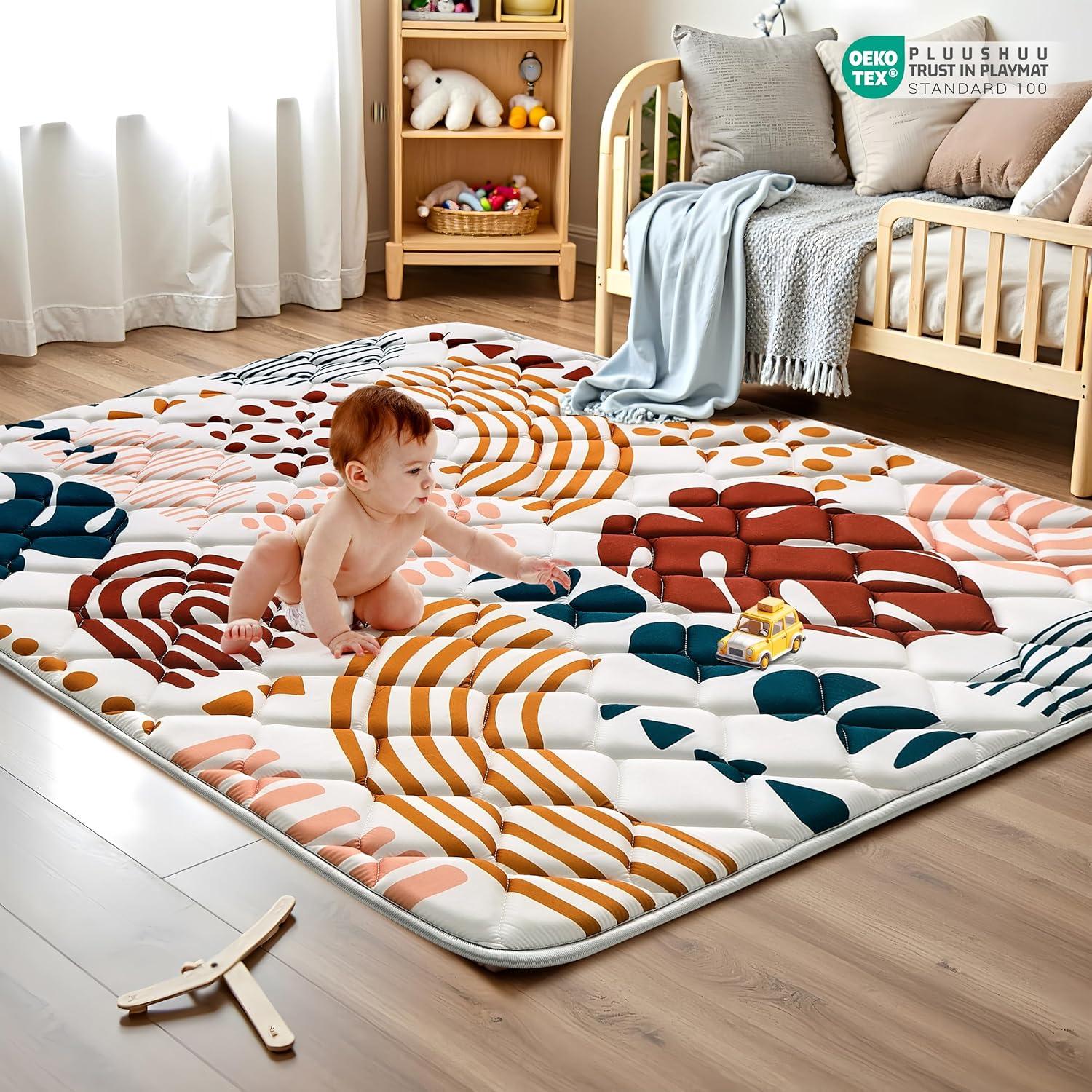 Alfombrilla de Juego para Bebés PLUUSHUU 180x150 cm Antideslizante