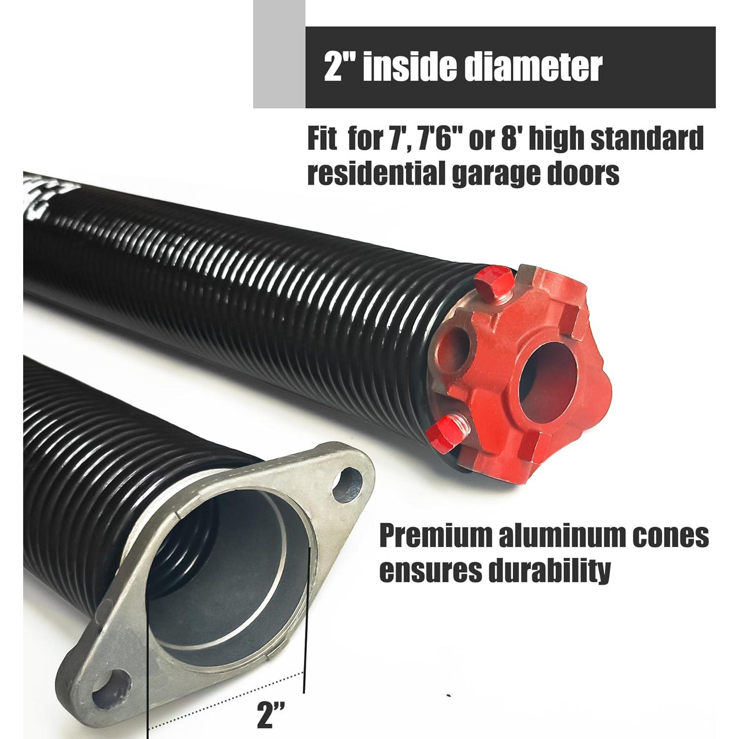 Juego de Resortes de Torsión YINKCO para Puerta de Garaje 71.12 cm